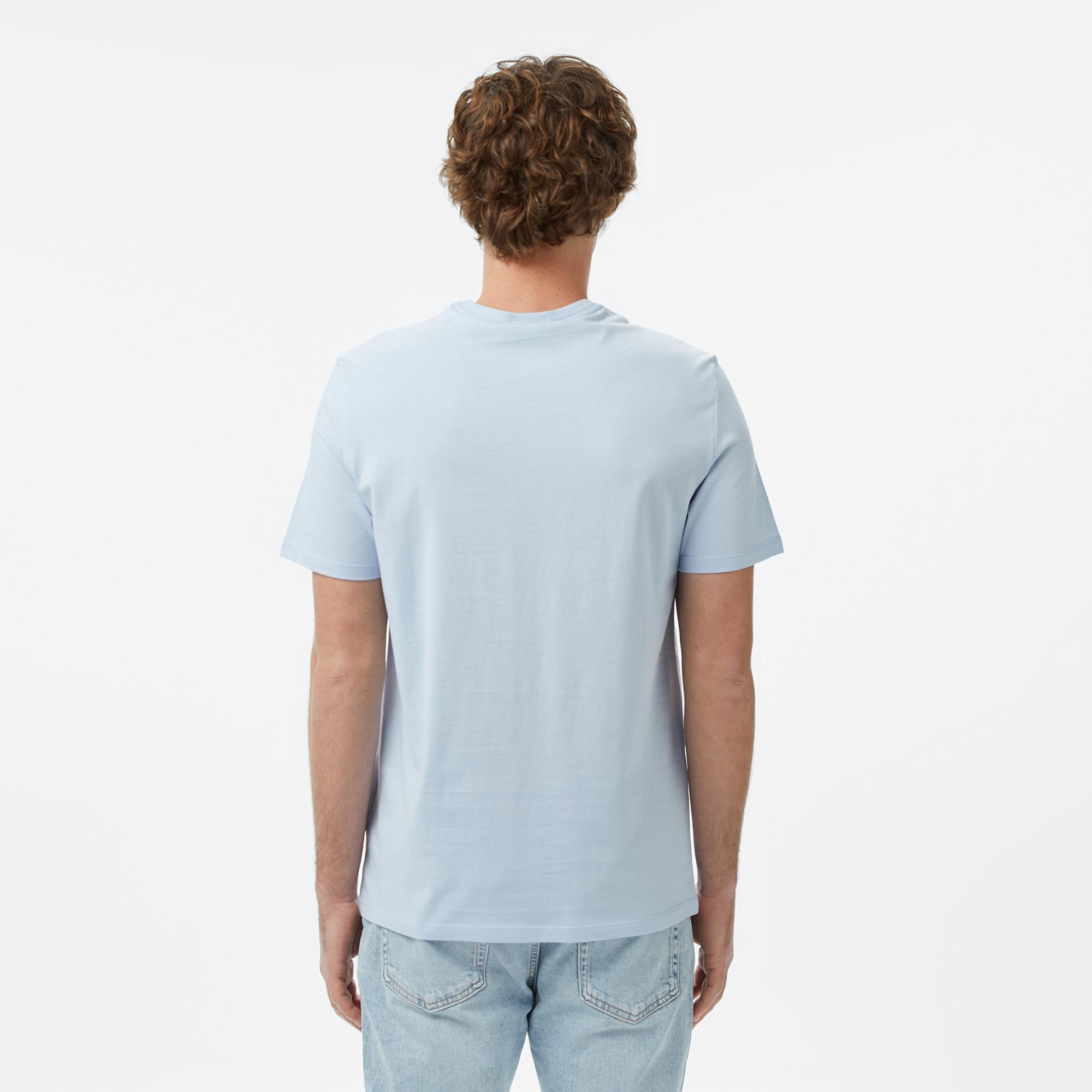 Calvin Klein Standard Logo 30S Crewnk Erkek Mavi T-Shirt
