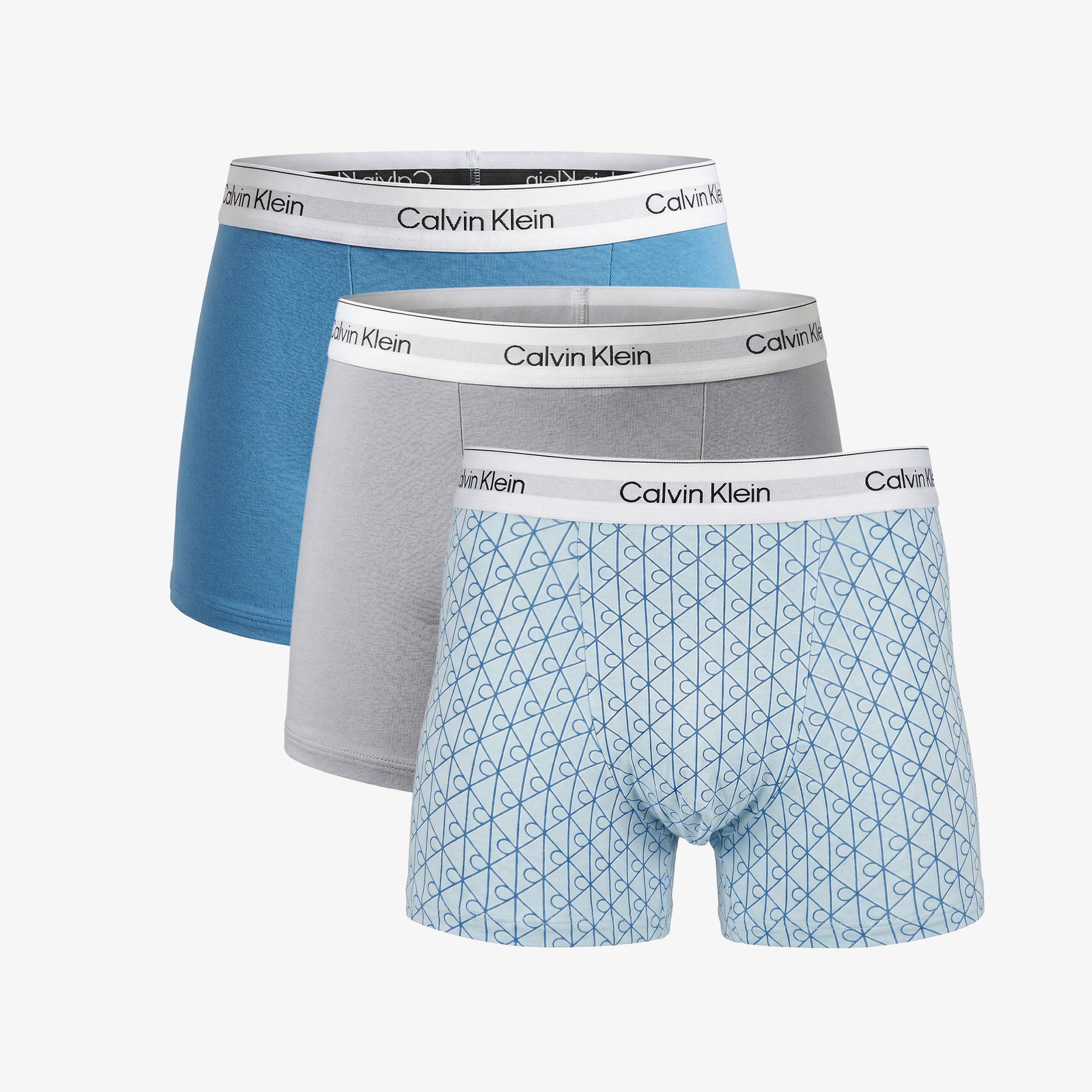 Calvin Klein Relaxed Fit Trunk 3'lü Erkek Mavi Boxer