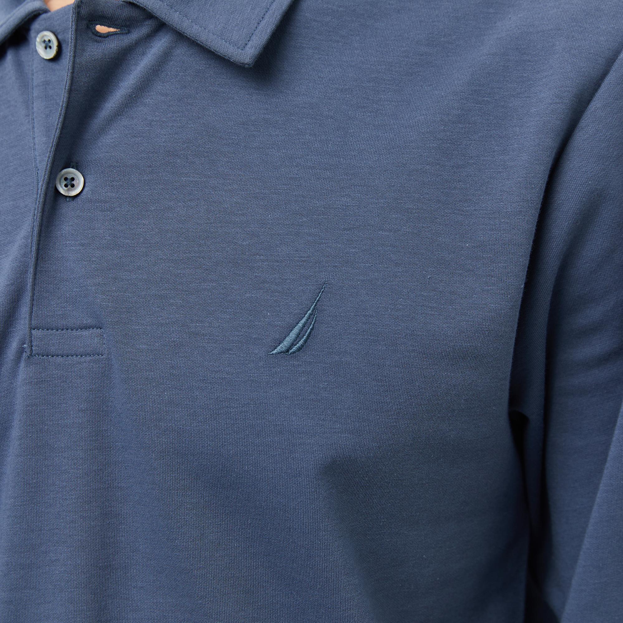 Nautica Erkek Mavi Classic Fit Uzun Kollu Polo Yaka T-Shirt