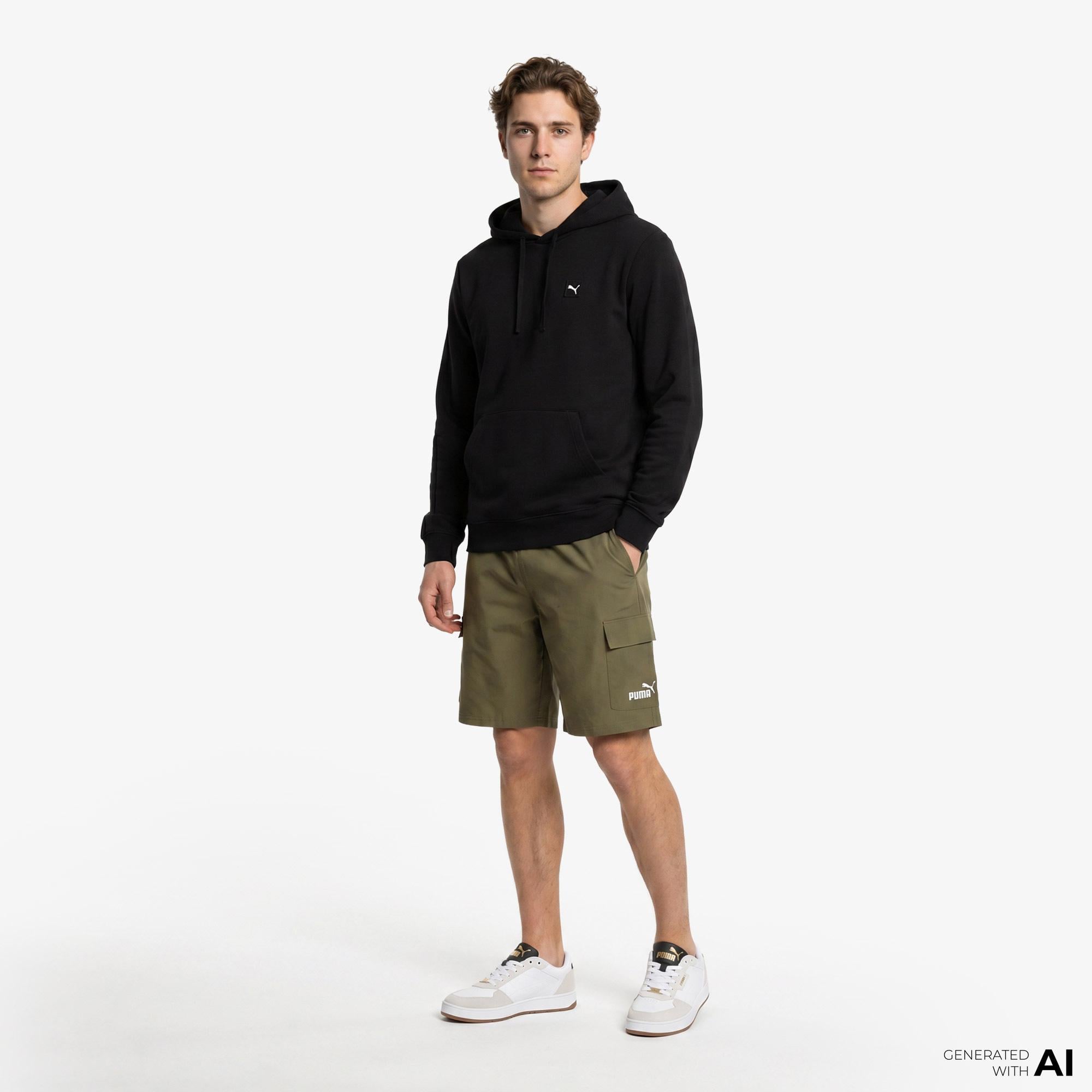Puma Essential Elevated Erkek Siyah Sweatshirt