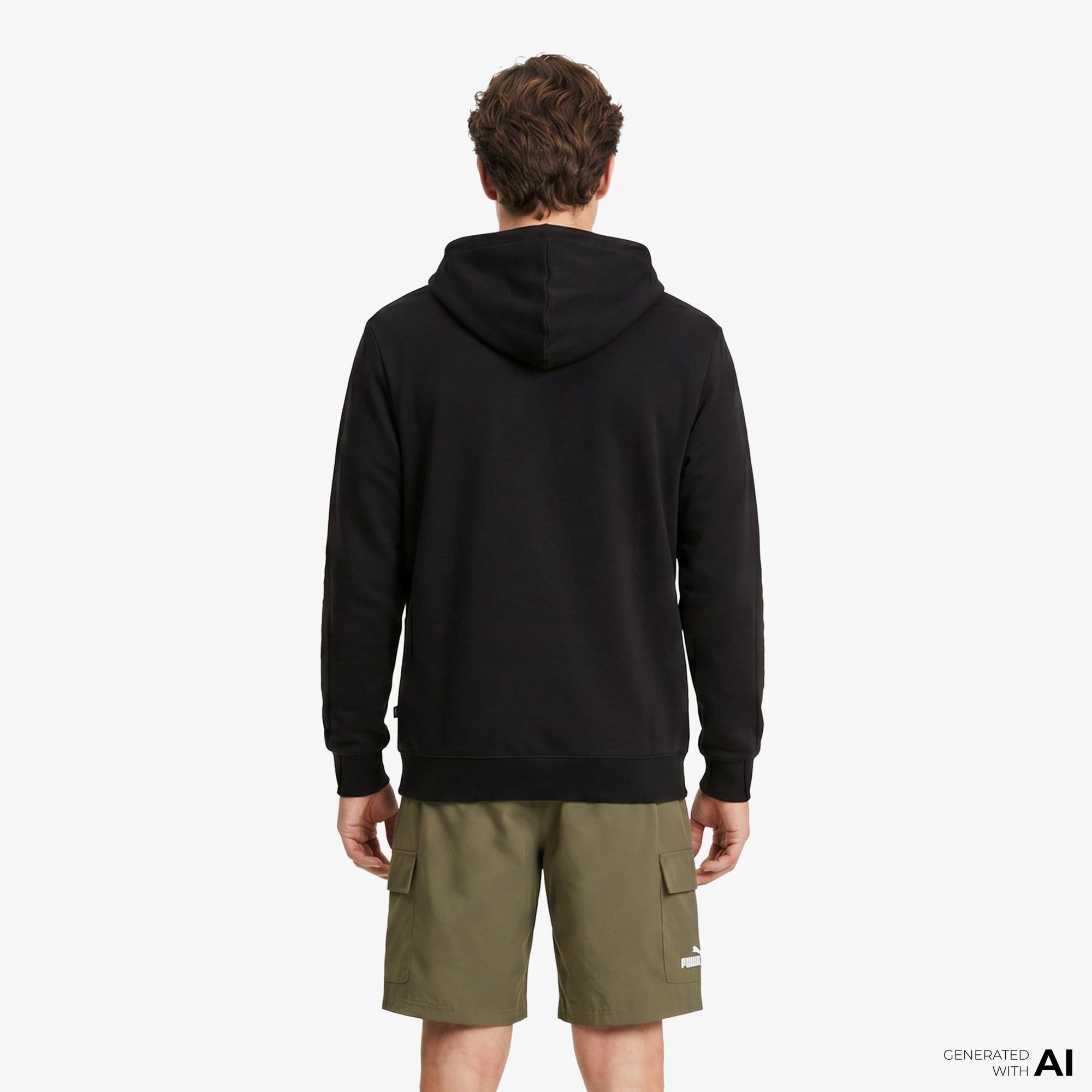 Puma Essential Elevated Erkek Siyah Sweatshirt