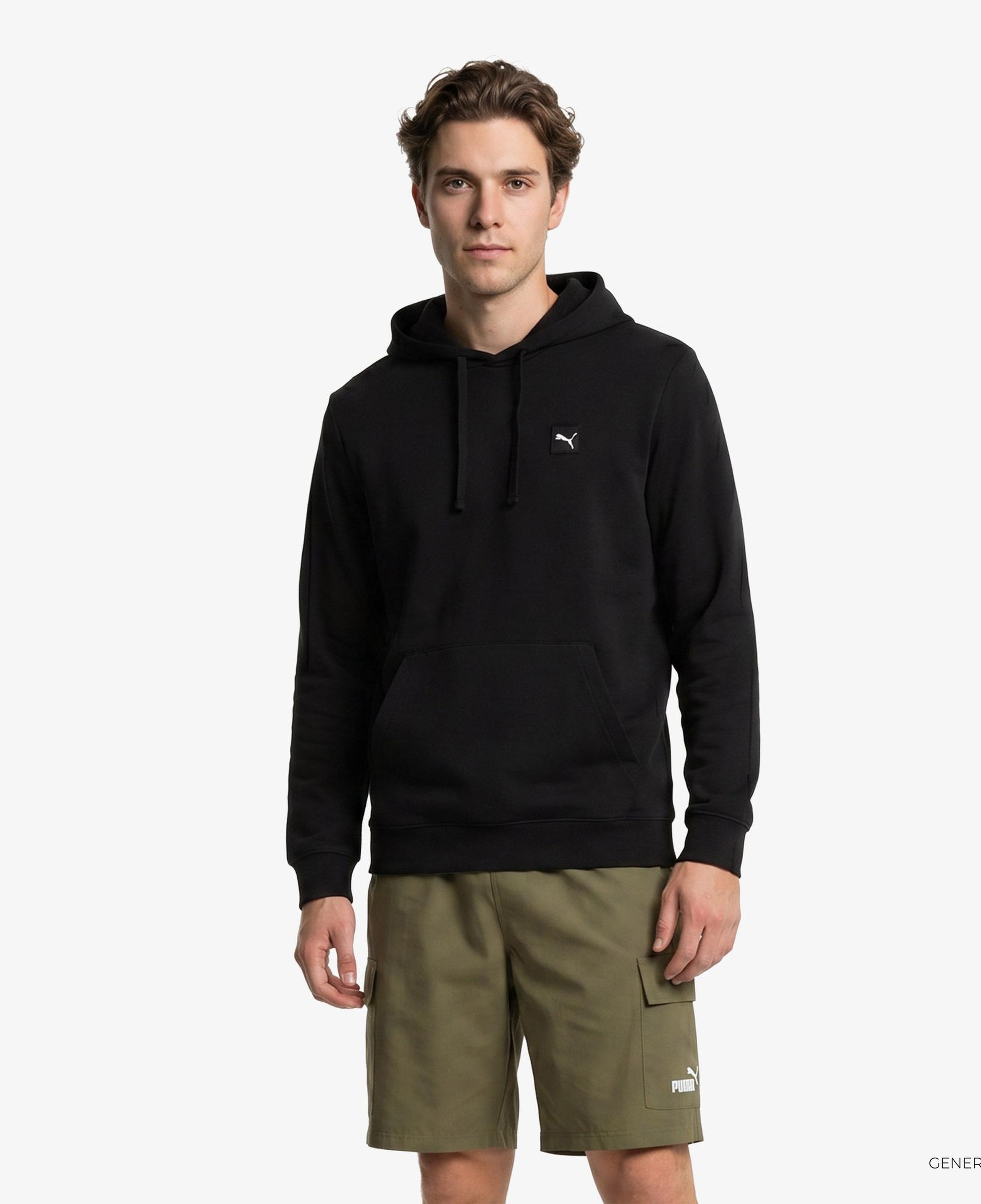 Puma Essential Elevated  Erkek Siyah Sweatshirt