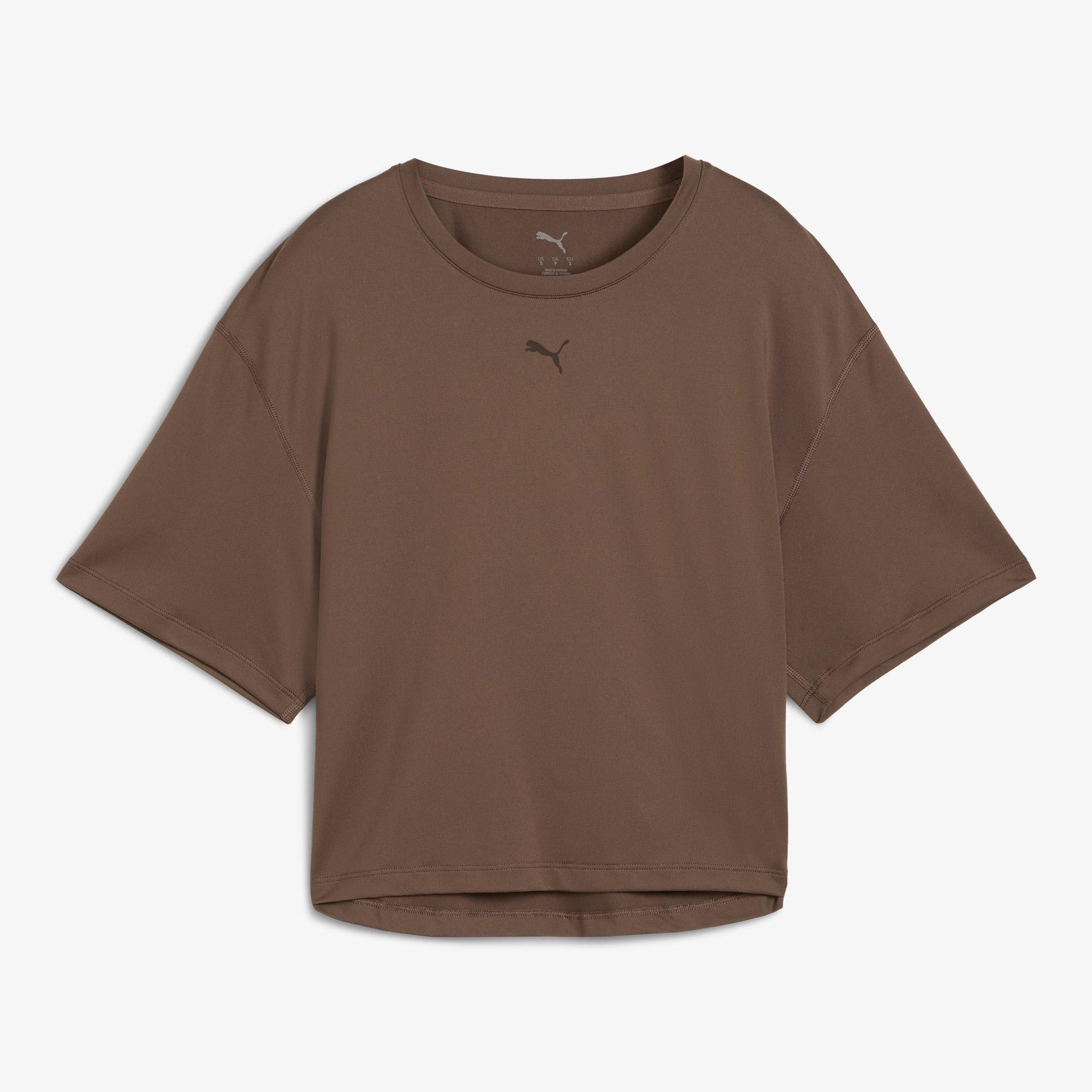 Puma Cloudspun Oversized Kadın Kahverengi Antrenman T-Shirt