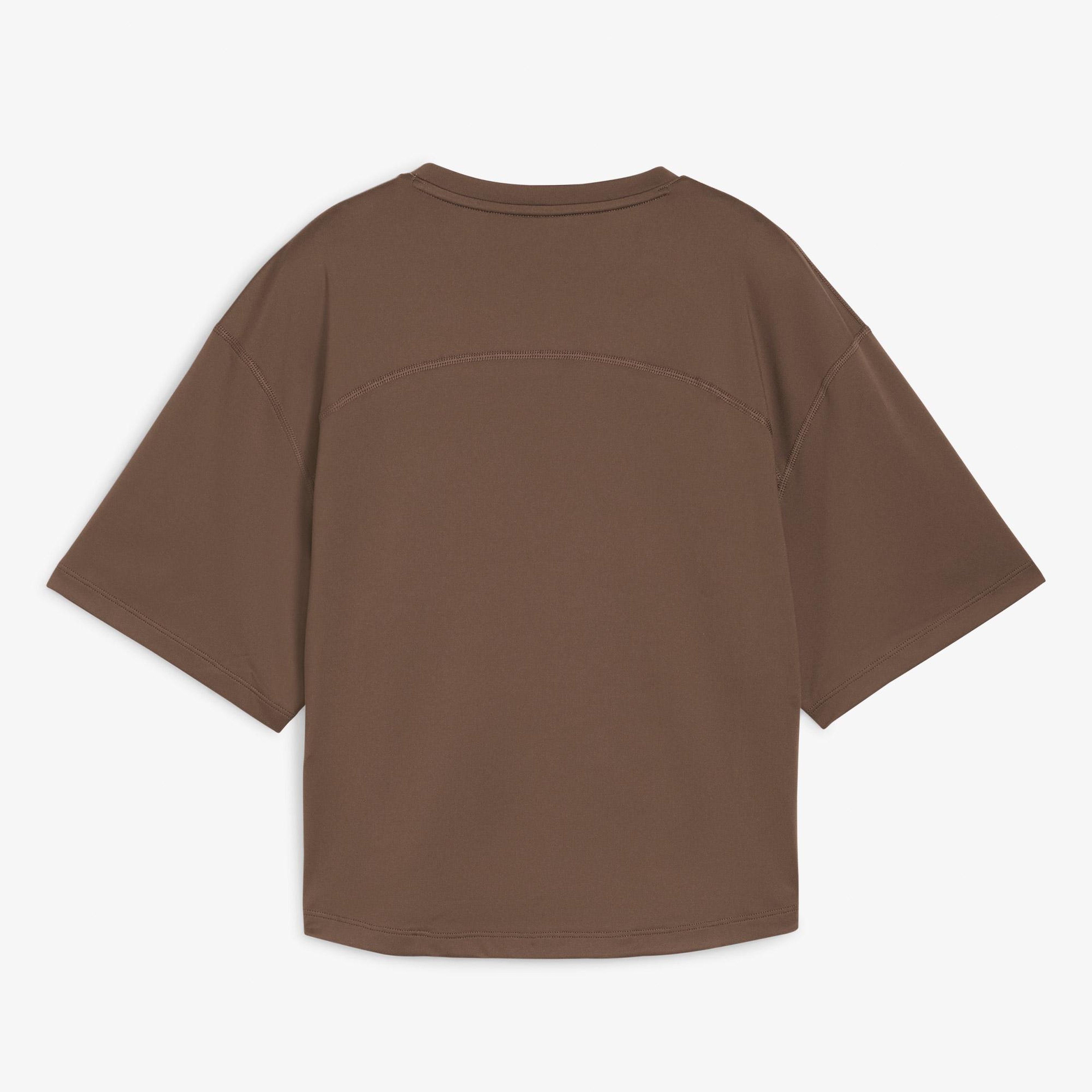 Puma Cloudspun Oversized Kadın Kahverengi Antrenman T-Shirt