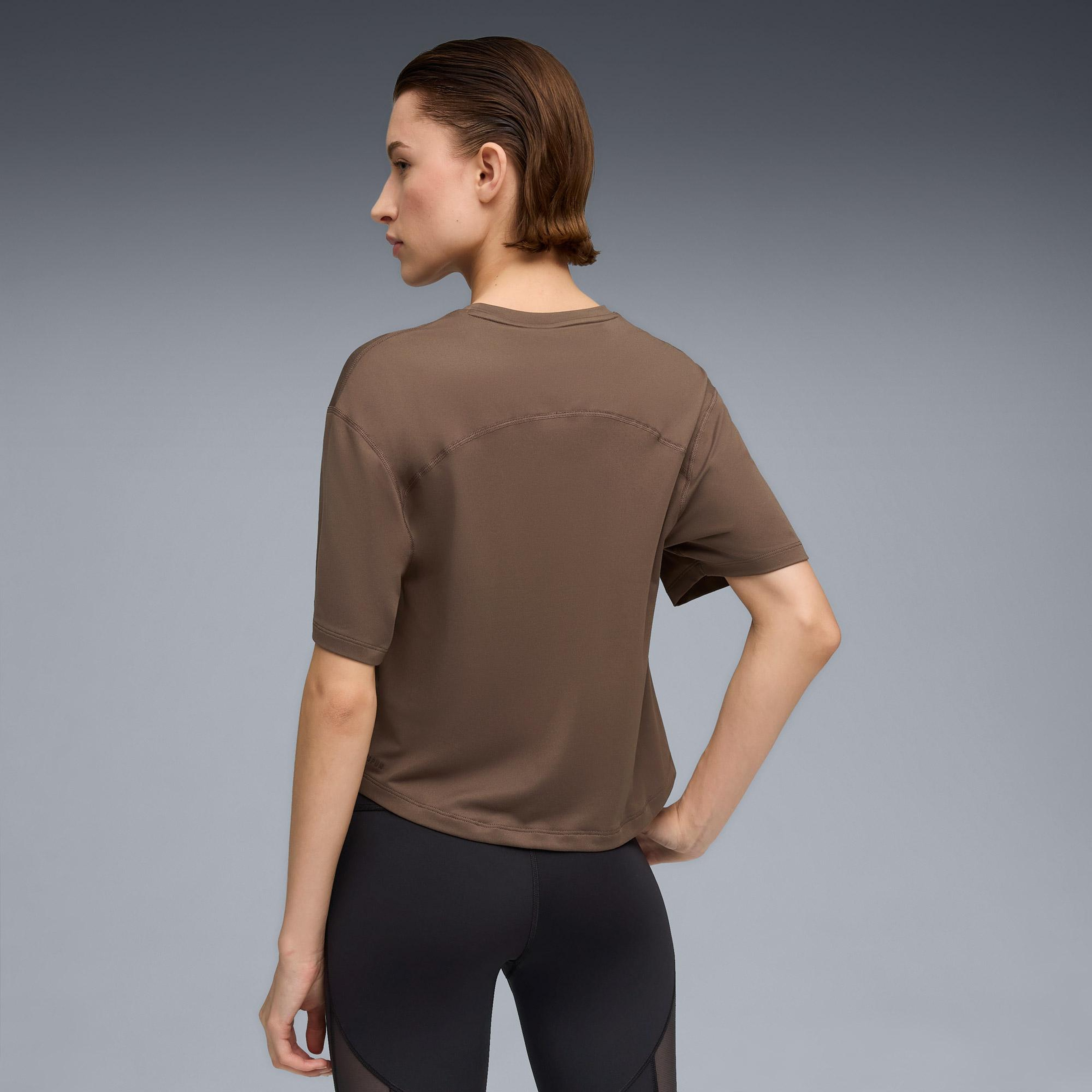 Puma Cloudspun Oversized Kadın Kahverengi Antrenman T-Shirt