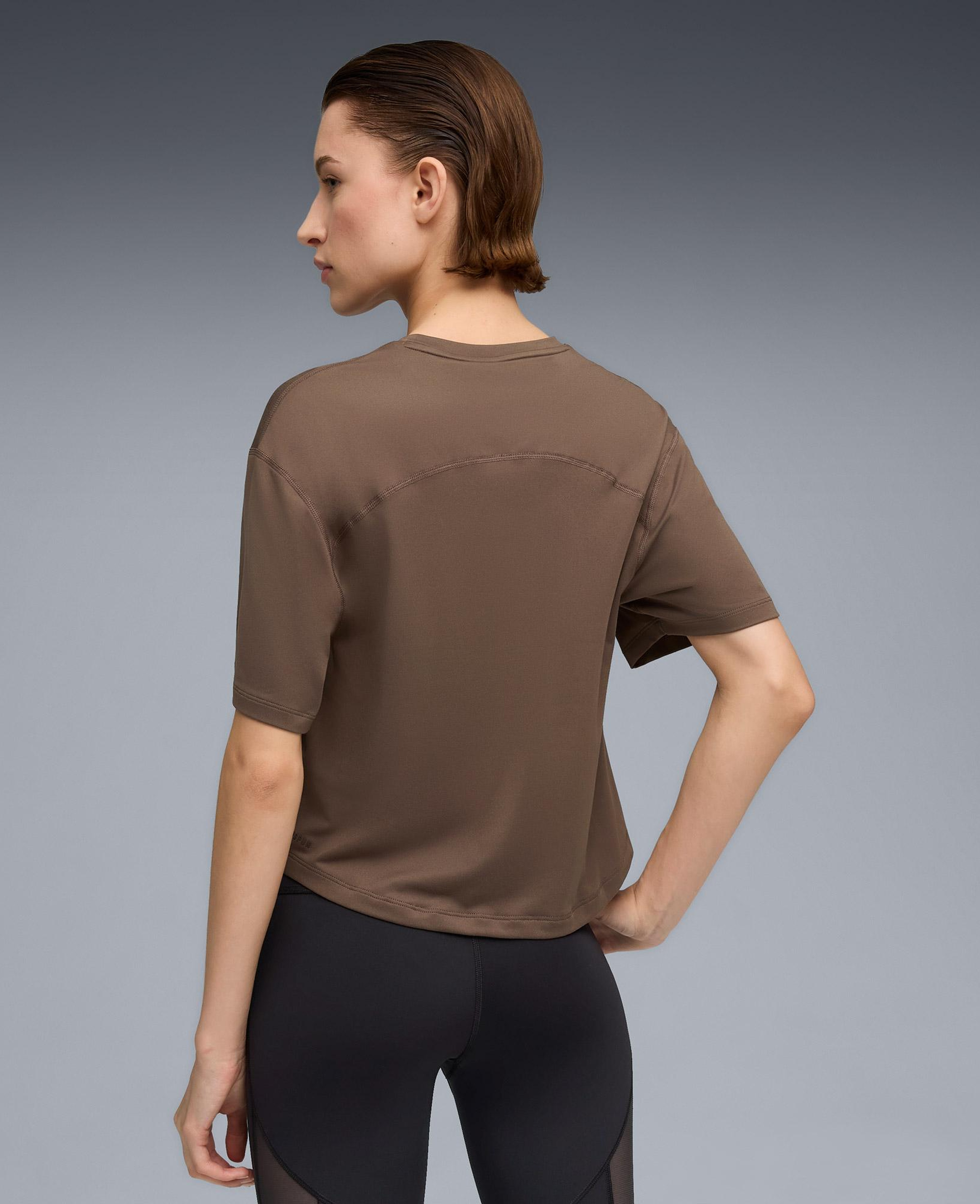 Puma Cloudspun Oversized Kadın Kahverengi Antrenman T-Shirt