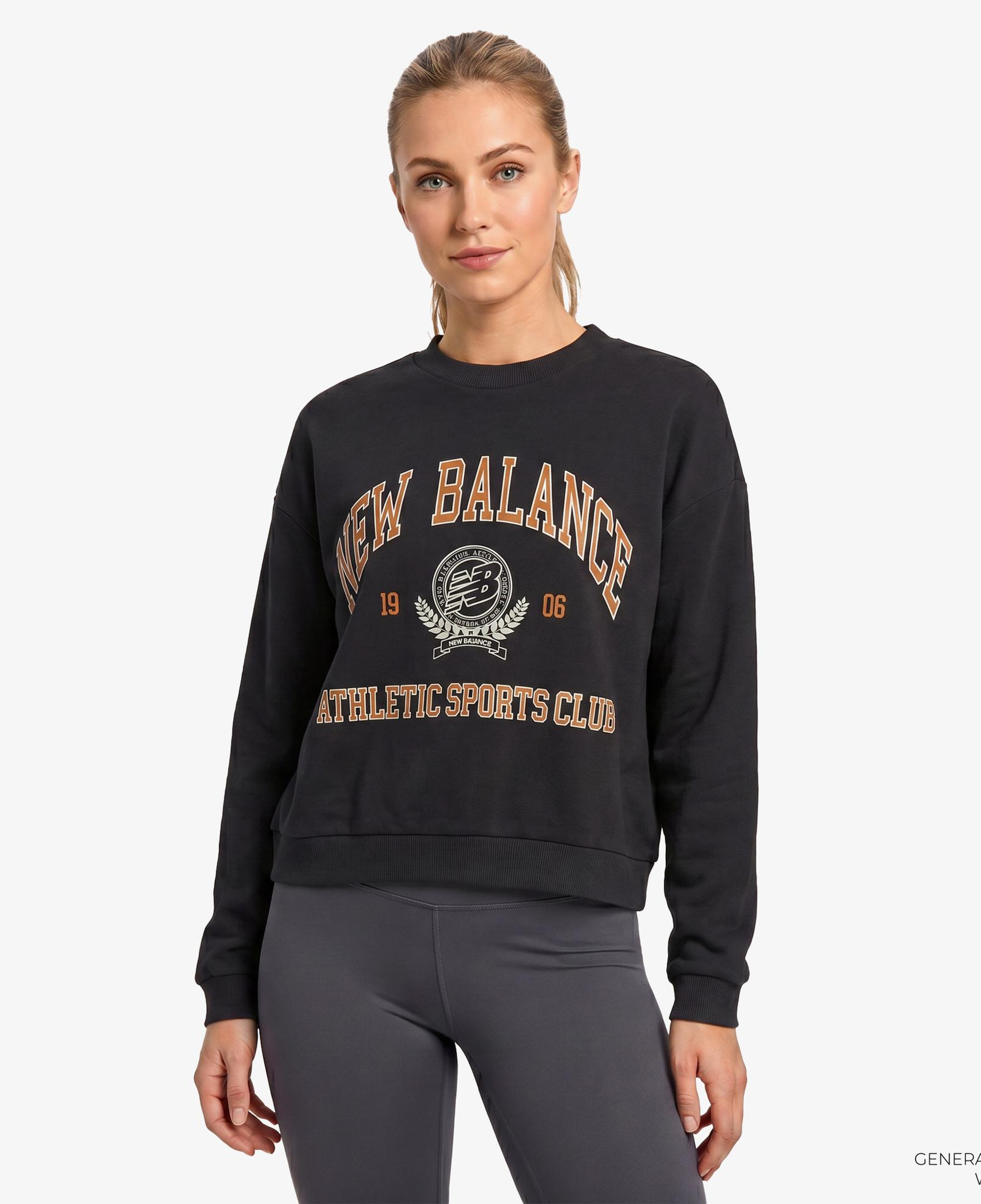 New Balance Lifestyle Kadın Siyah Sweatshirt