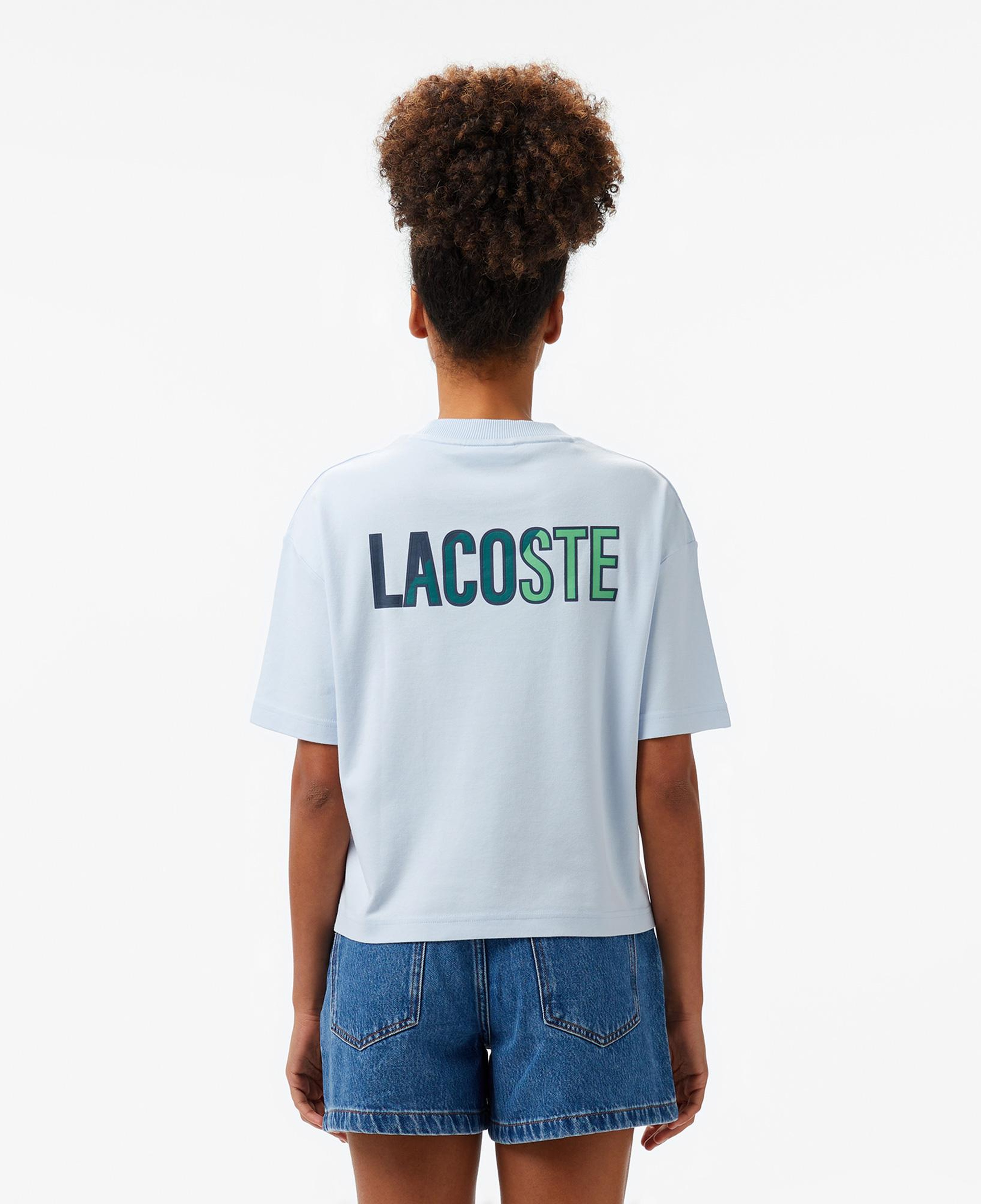 Lacoste Classic Fit Kadın Mavi Modal Karışımlı T-Shirt