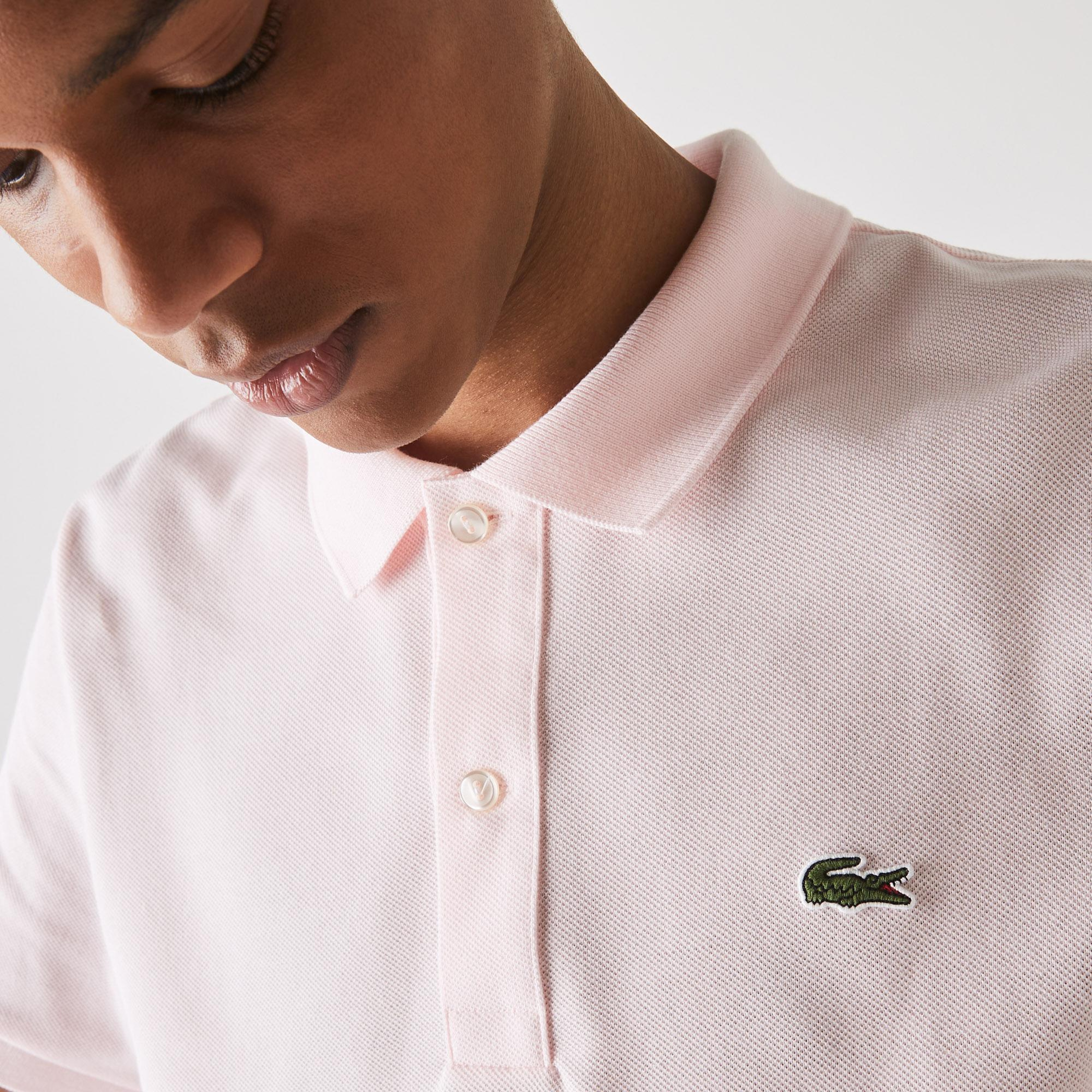 L.12.12 Erkek Slim Fit Açık Pembe Polo