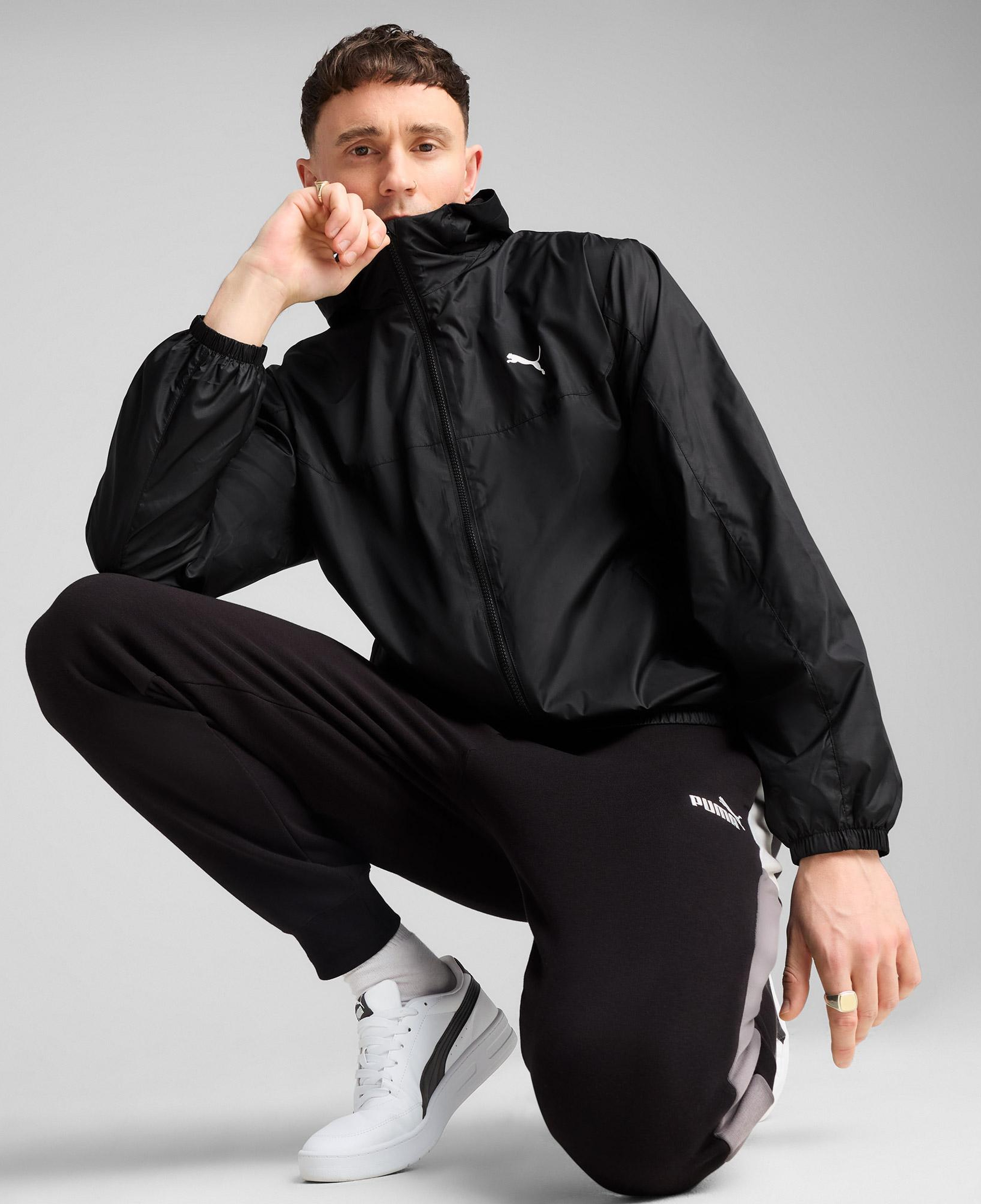 Puma Ess Regular Windbreaker Erkek Siyah Yağmurluk