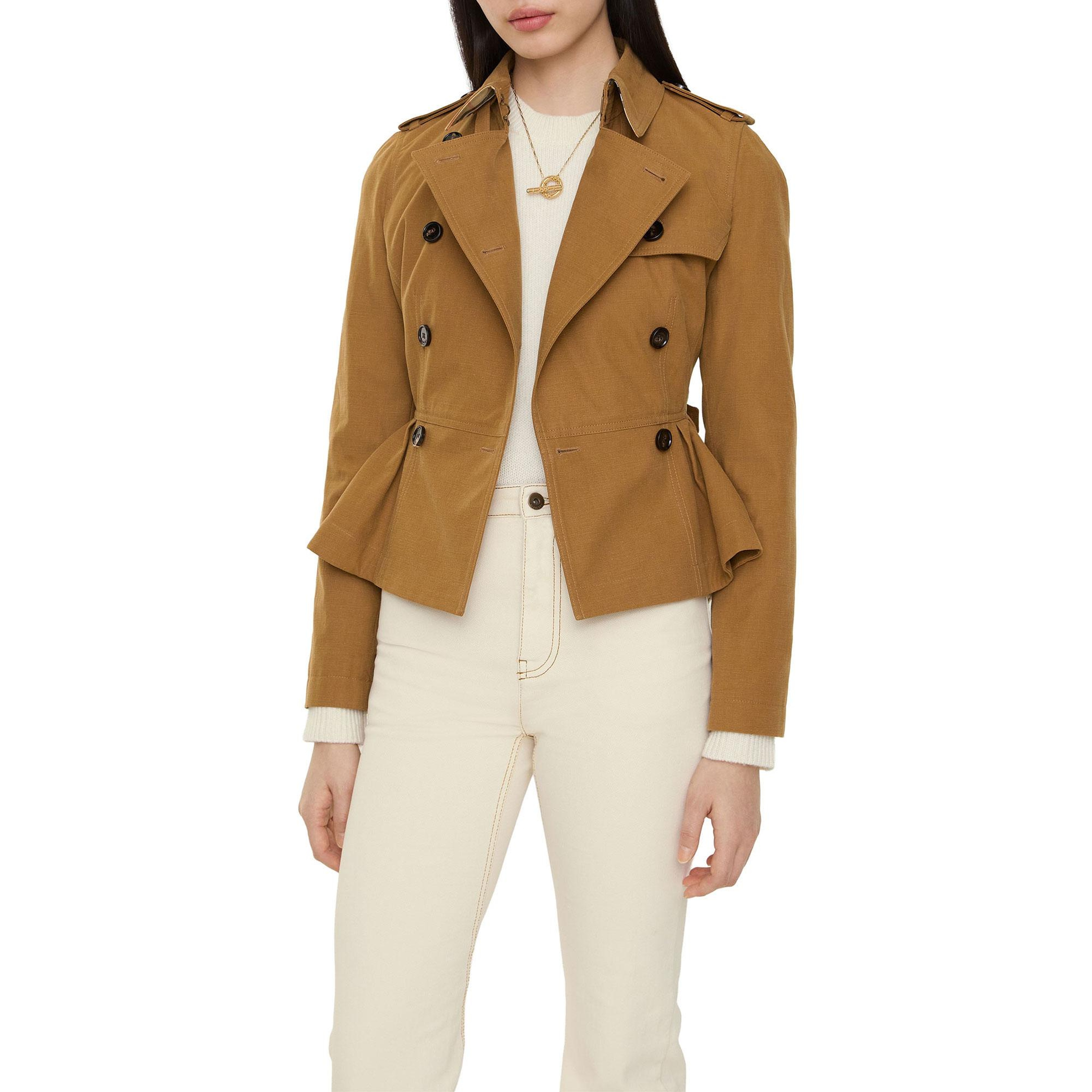 Burberry Cotton Isabella Kadın Kahverengi Mont