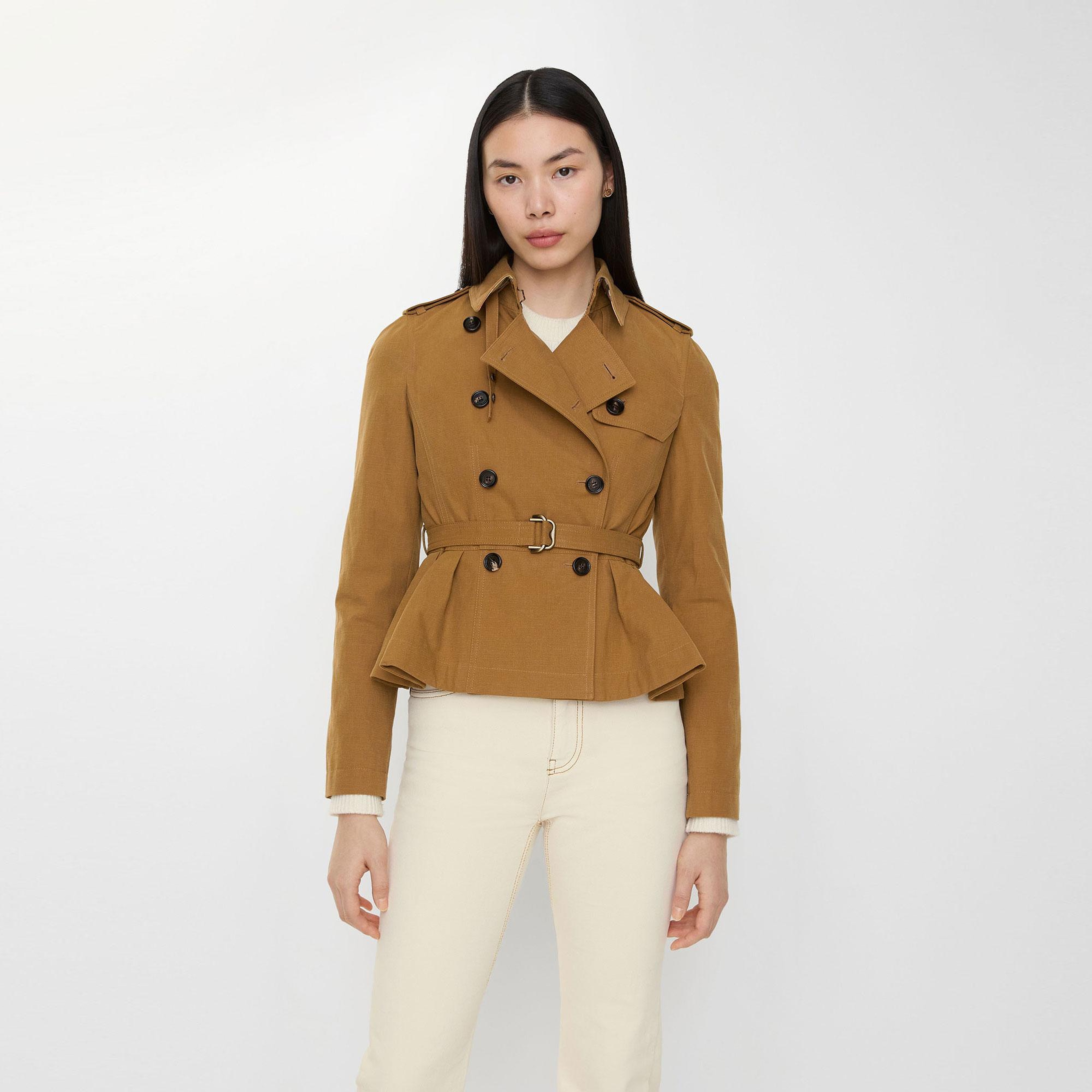 Burberry Cotton Isabella Kadın Kahverengi Mont
