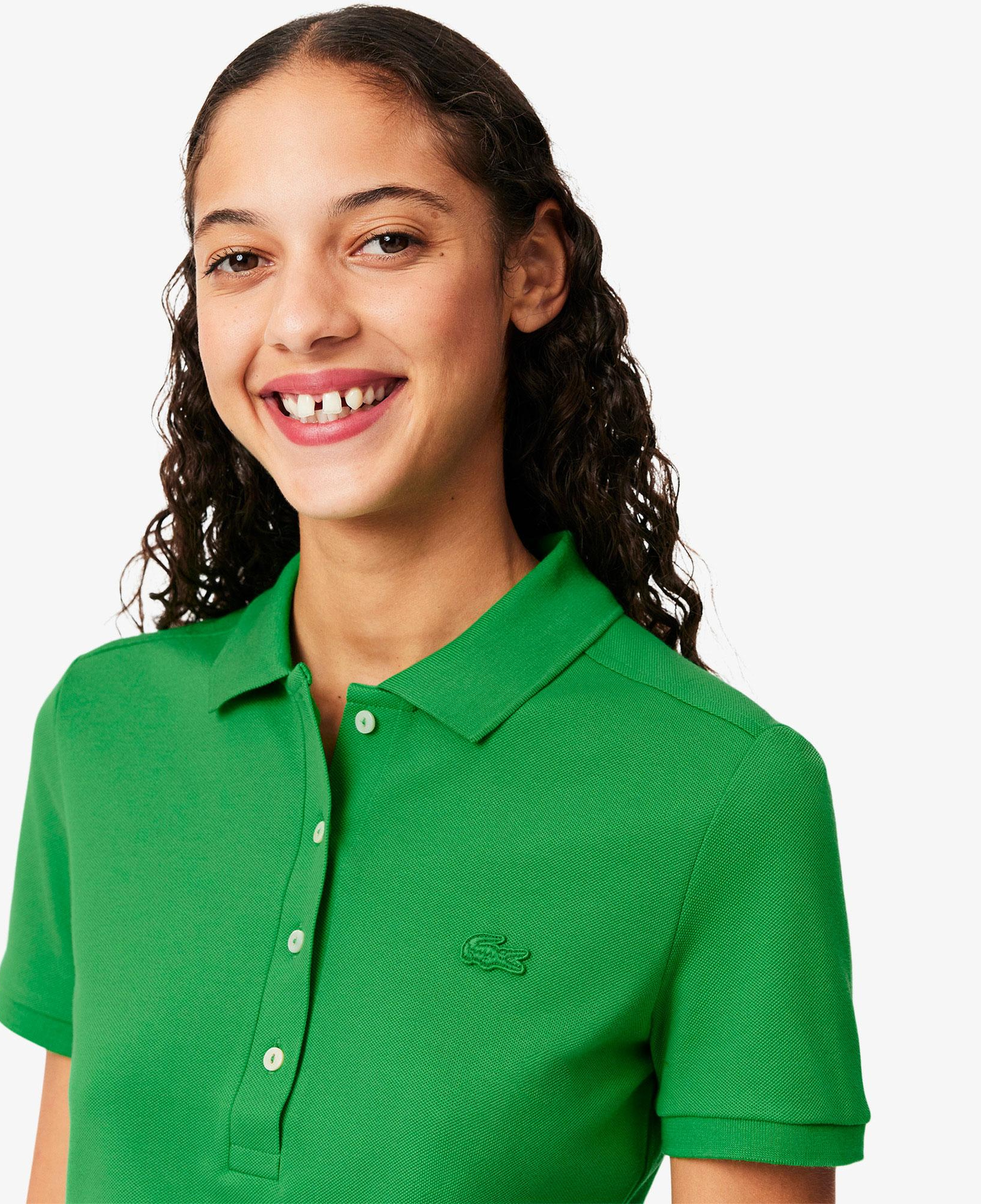 L.12.D Kadın Slim Fit Yeşil Polo