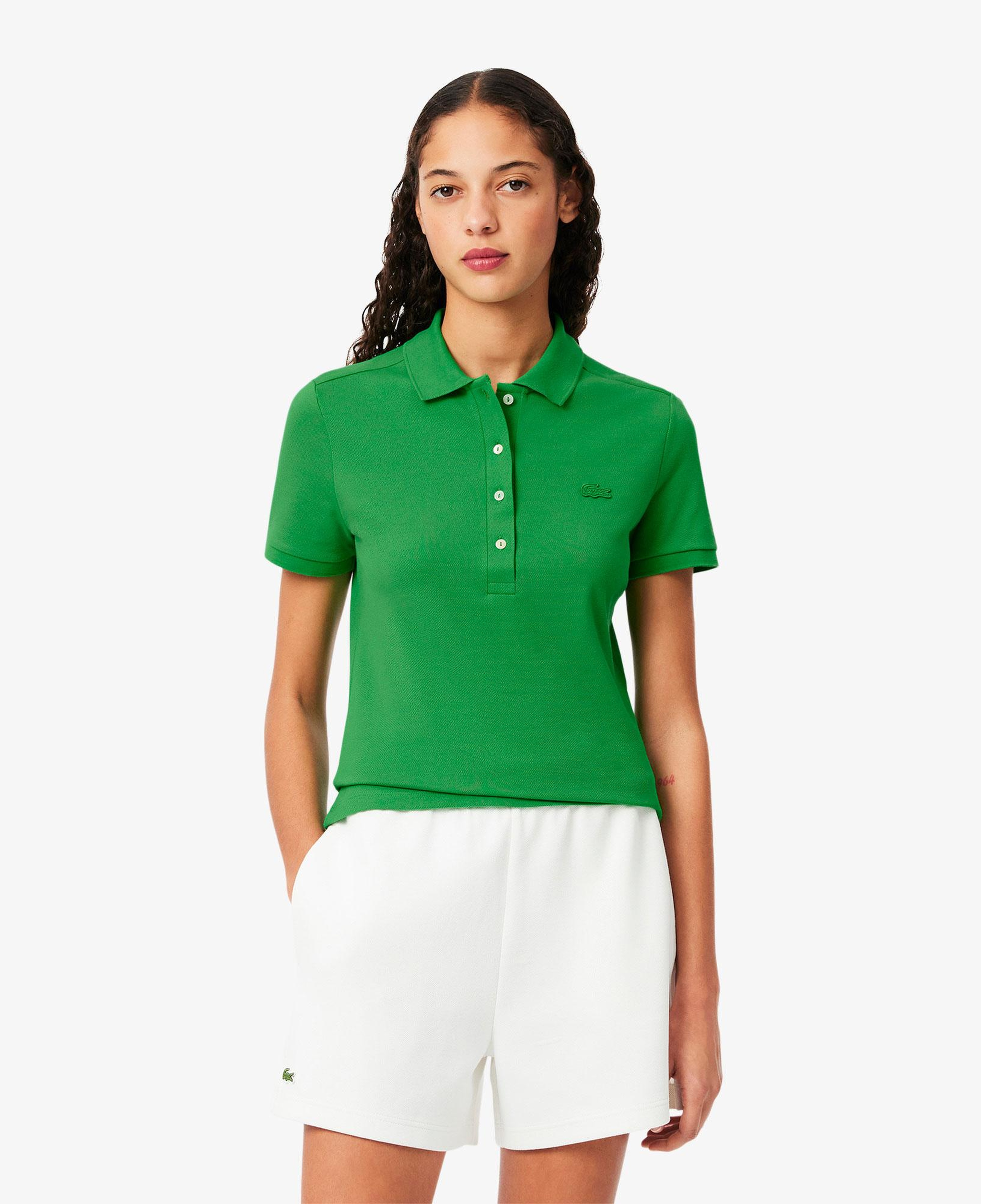 L.12.D Kadın Slim Fit Yeşil Polo