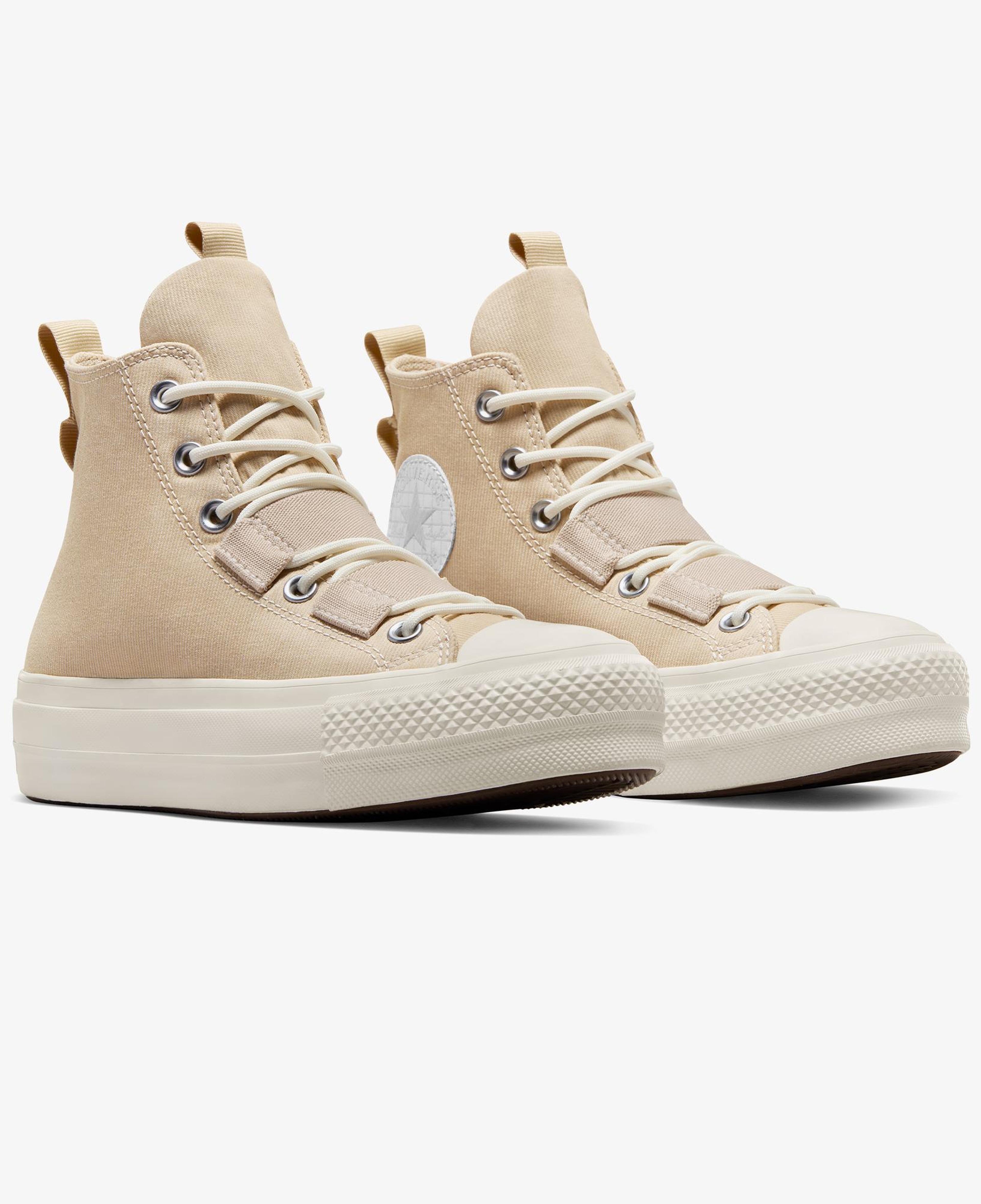 Converse Chuck Taylor All Star Lift Platform Kadın Bej Sneaker