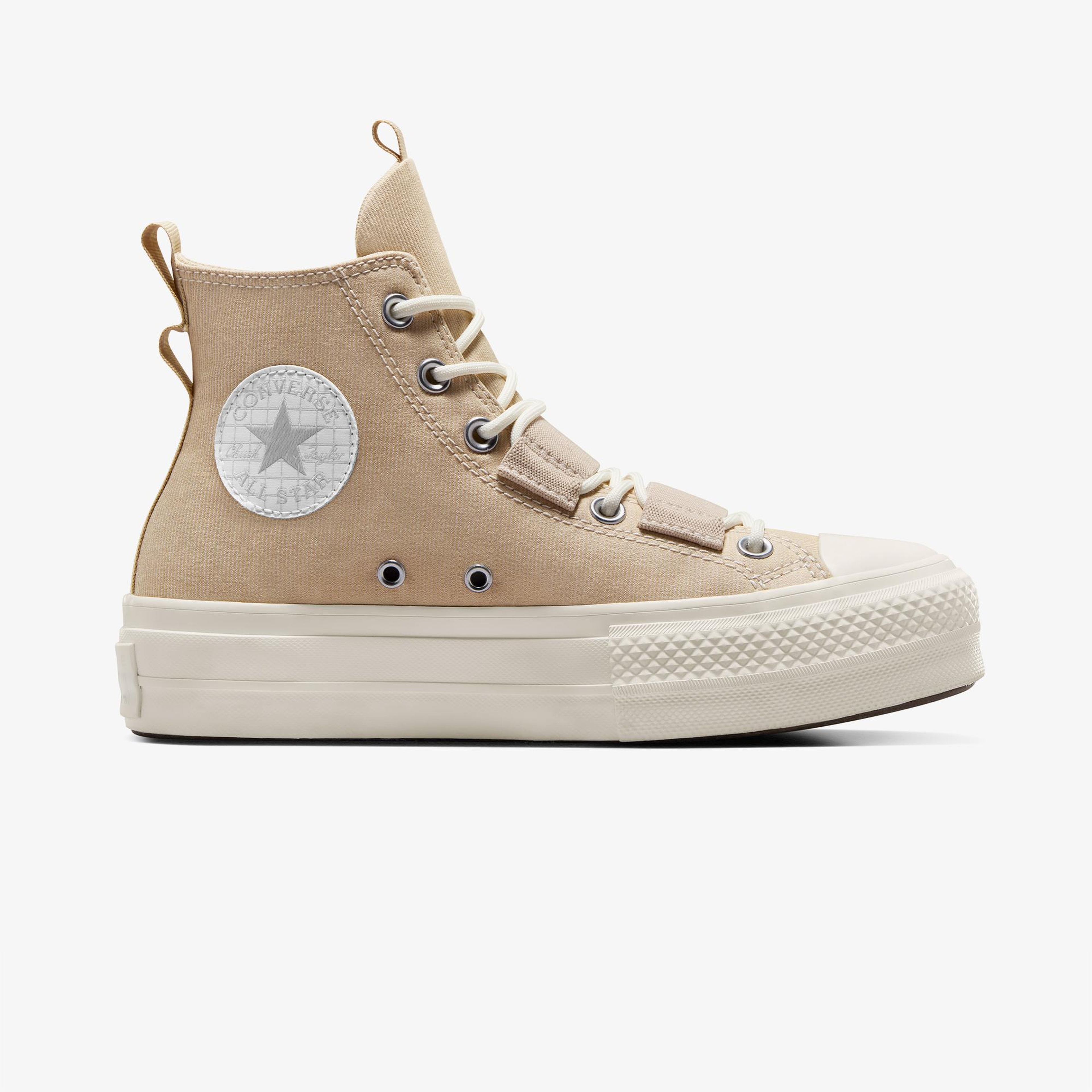 Converse Chuck Taylor All Star Lift Platform Kadın Bej Sneaker