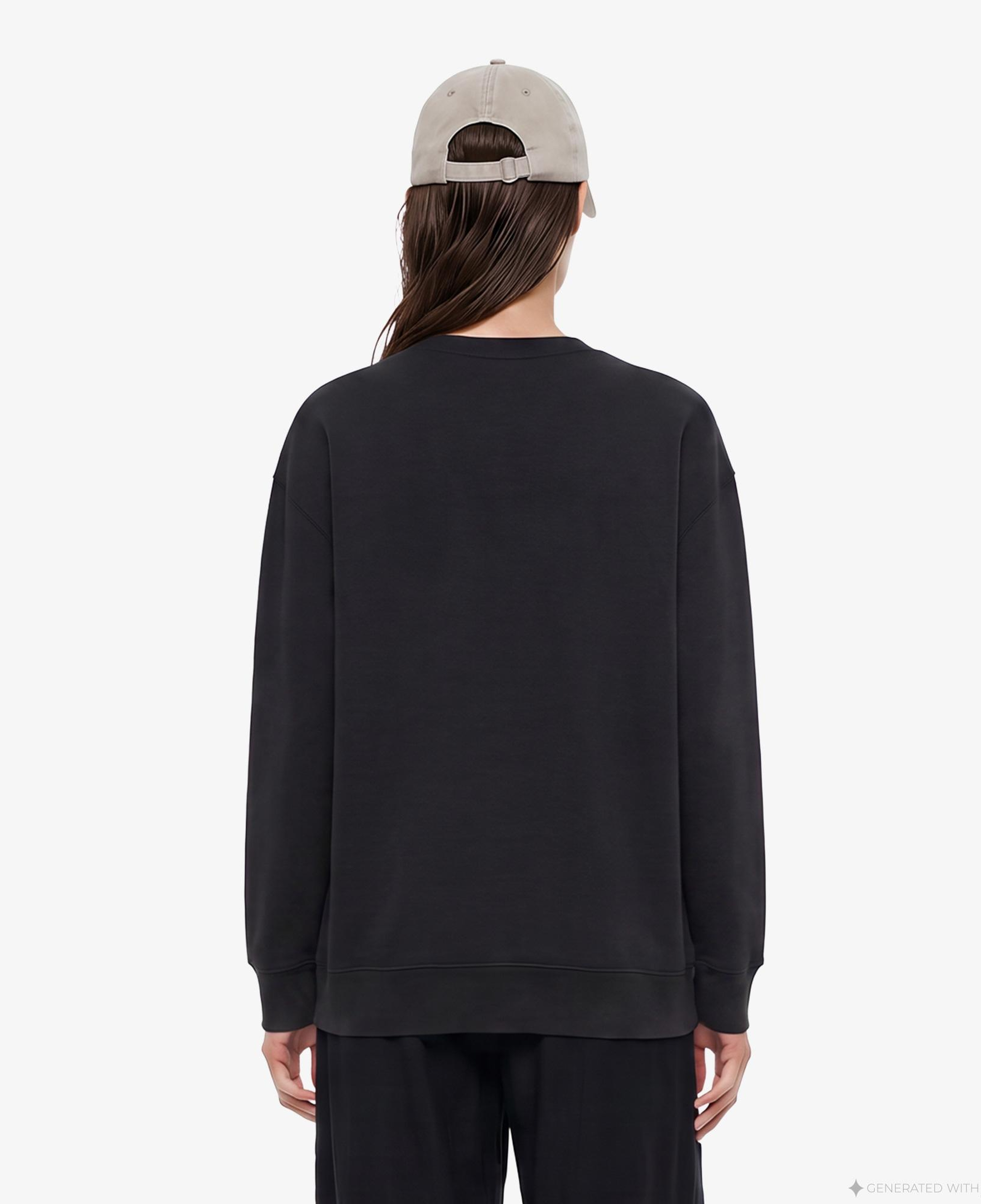 FashFed Unisex Siyah Sweatshirt