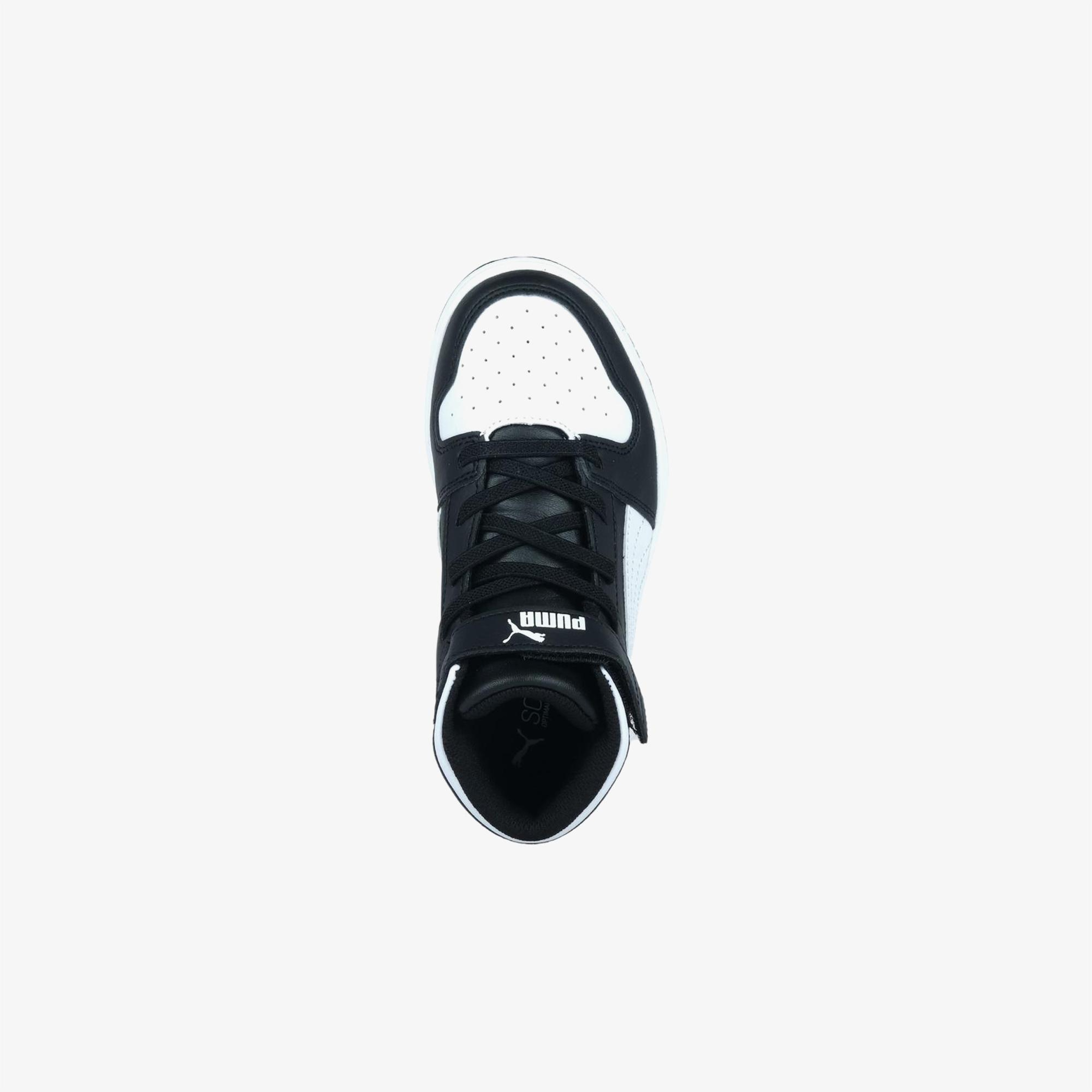 Puma Rebound Layup Çocuk Siyah/Beyaz Spor Ayakkabı