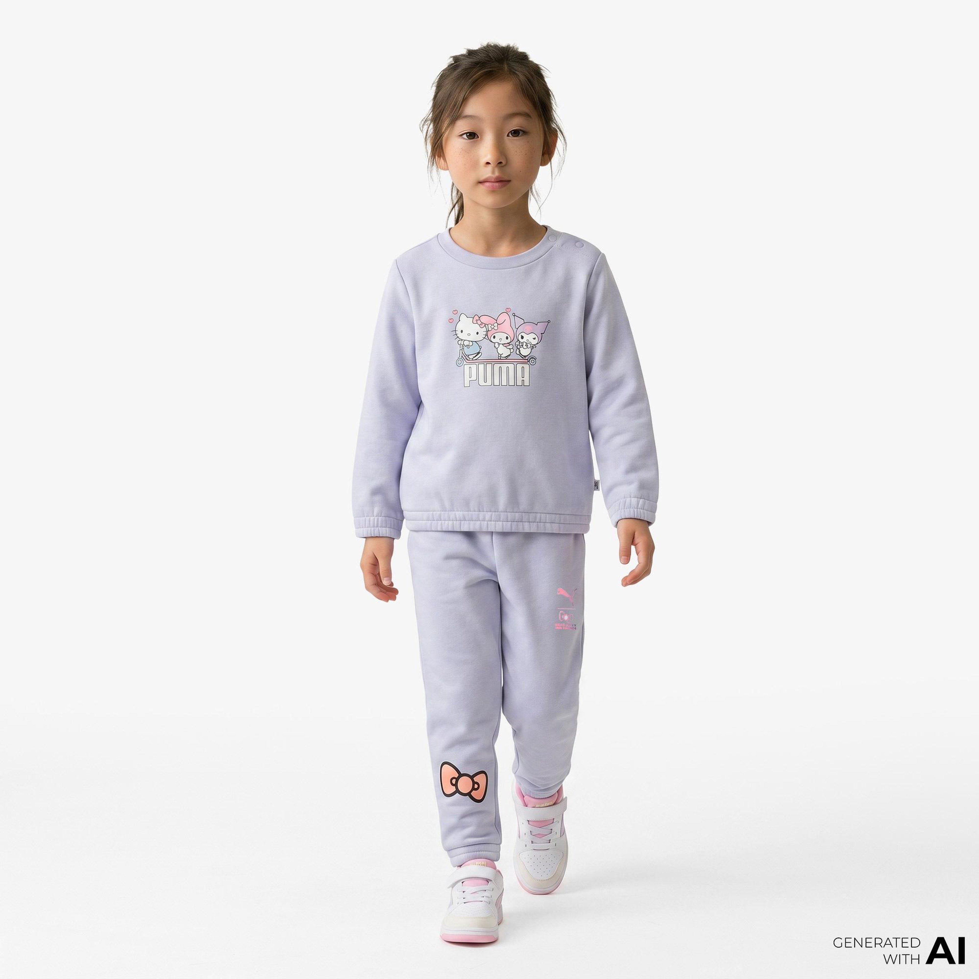 Puma X Hello Kitty & Friends Bebek Gri Eşofman Takımı