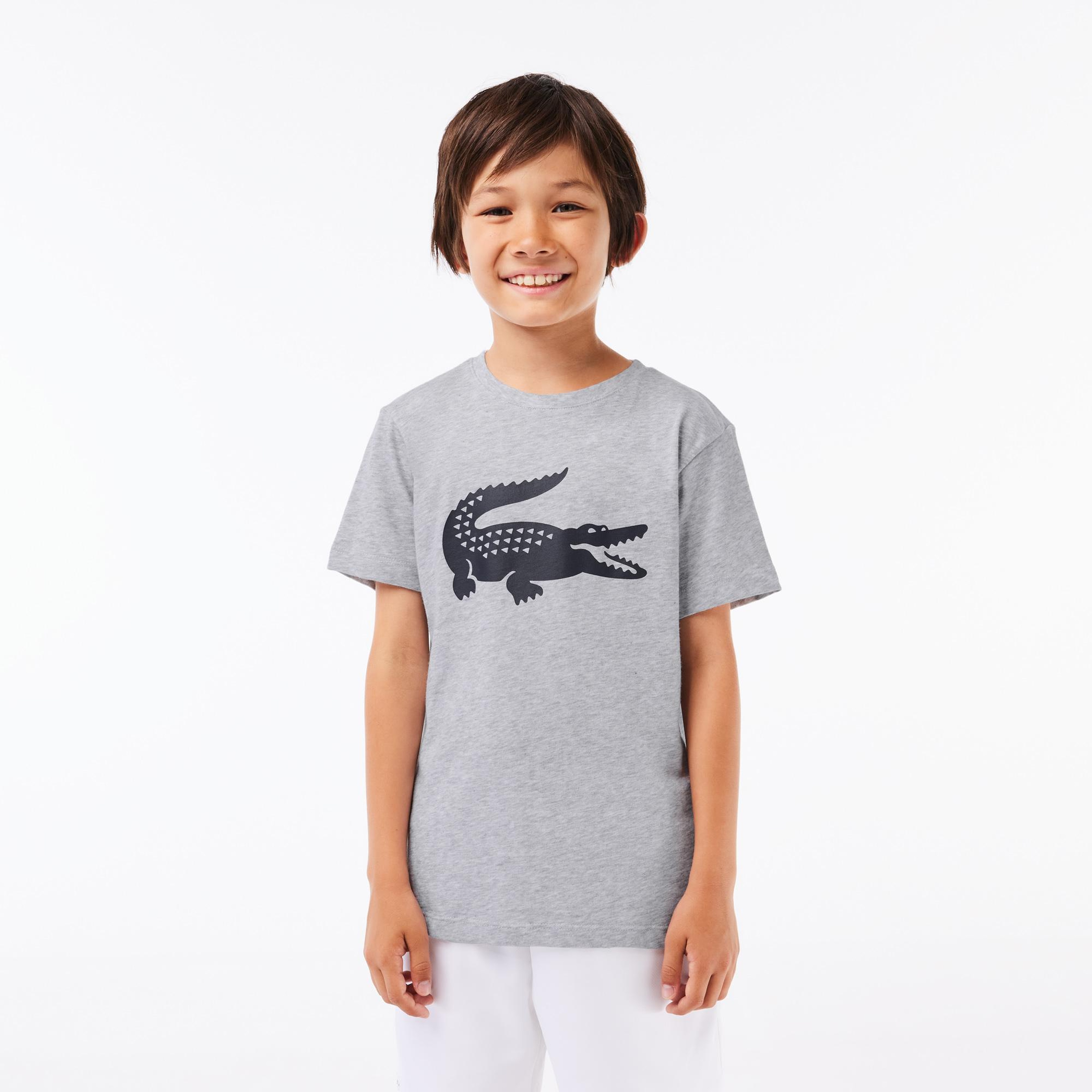 Erkek Çocuk Baskılı Gri T-Shirt