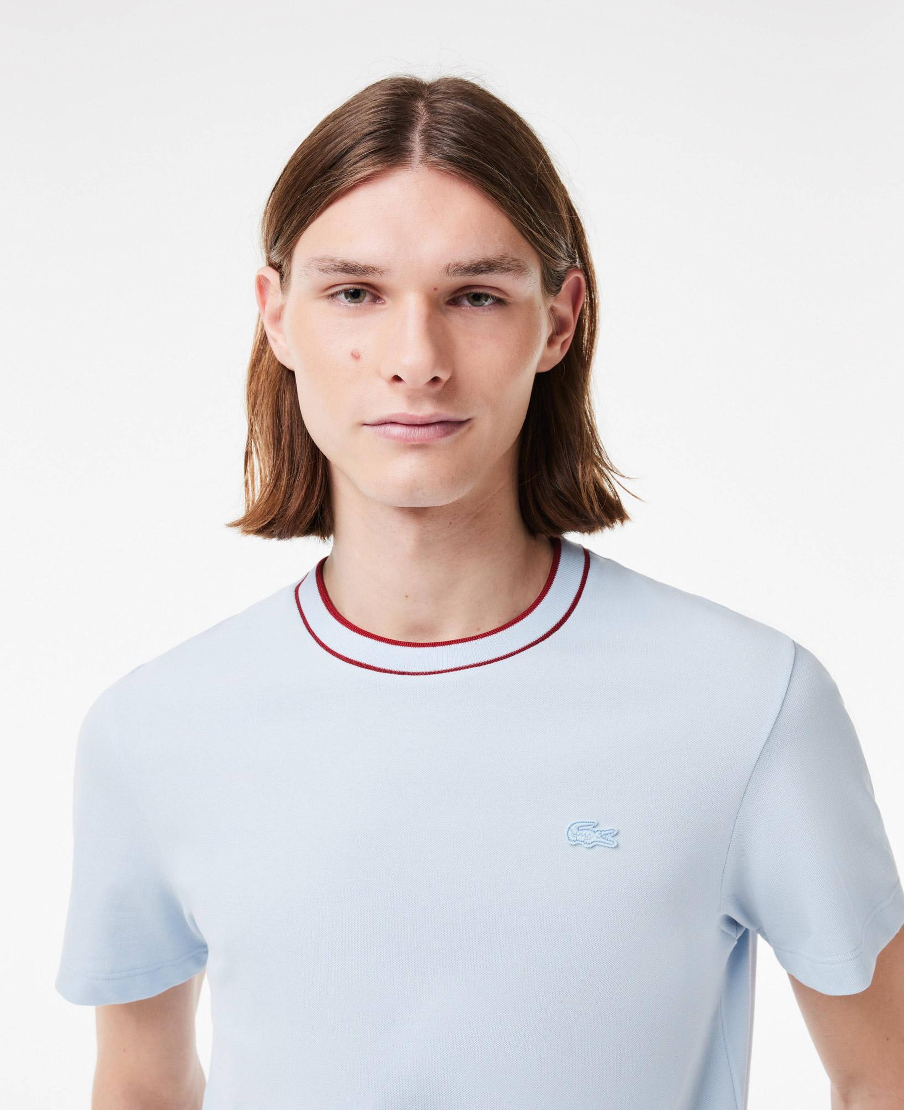 Erkek Regular Fit Bisiklet Yaka Açık Mavi T-Shirt