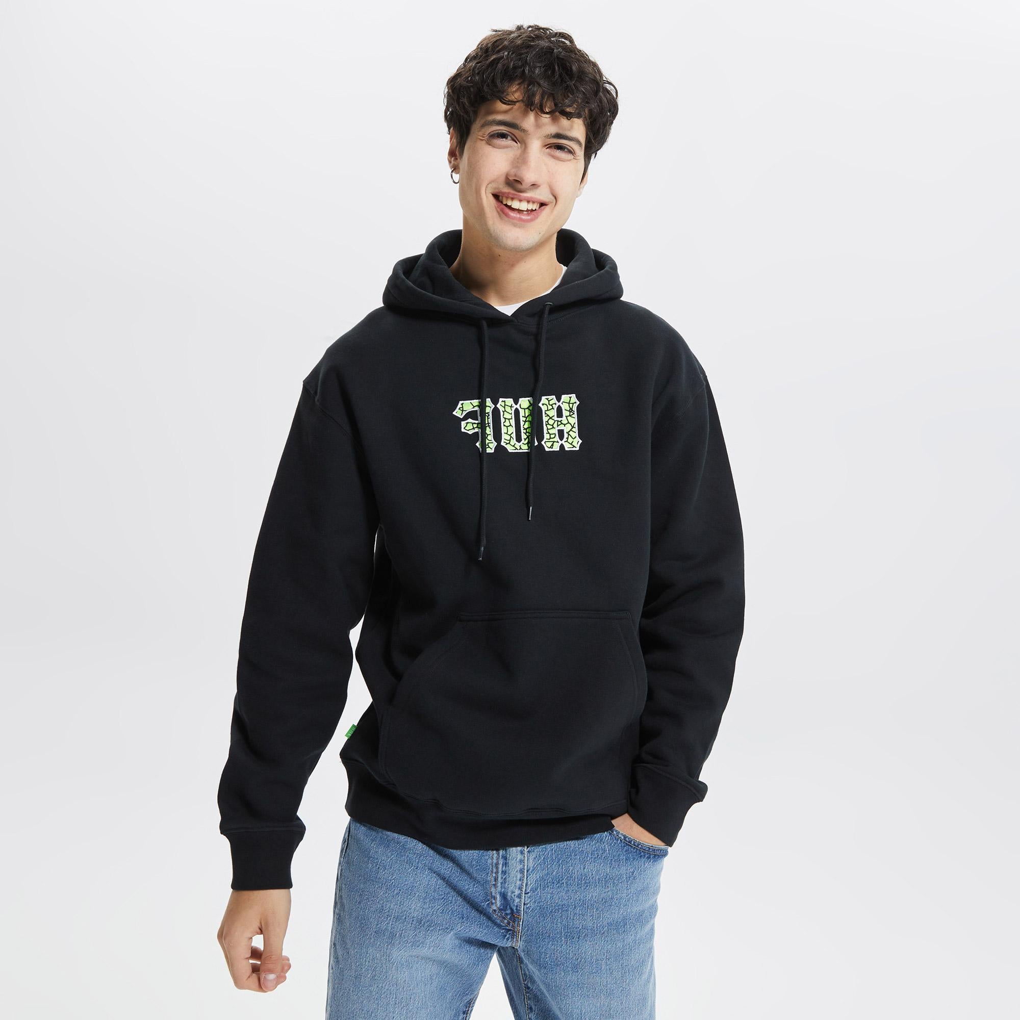 Huf Quake Conditions Erkek Siyah Hoodie