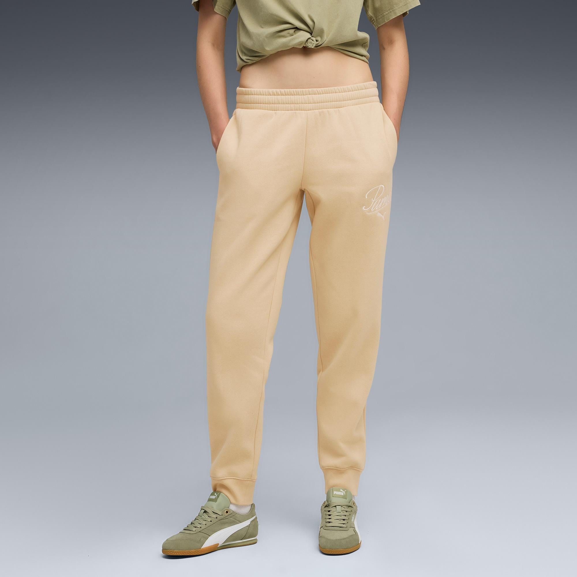 Puma Essentials Script Kadın Krem Eşofman Altı