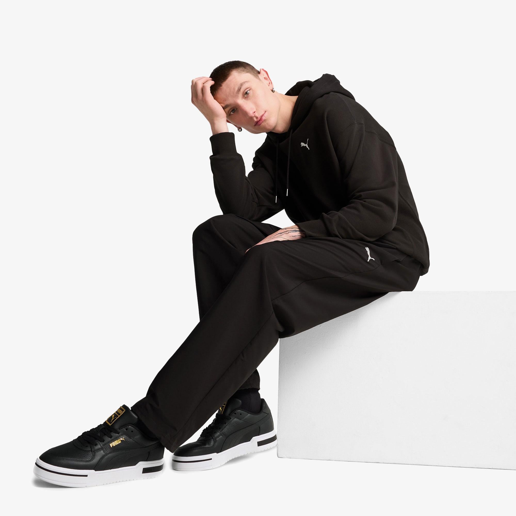 Puma Wardrobe Essentials Relaxed Erkek Siyah Sweatshirt