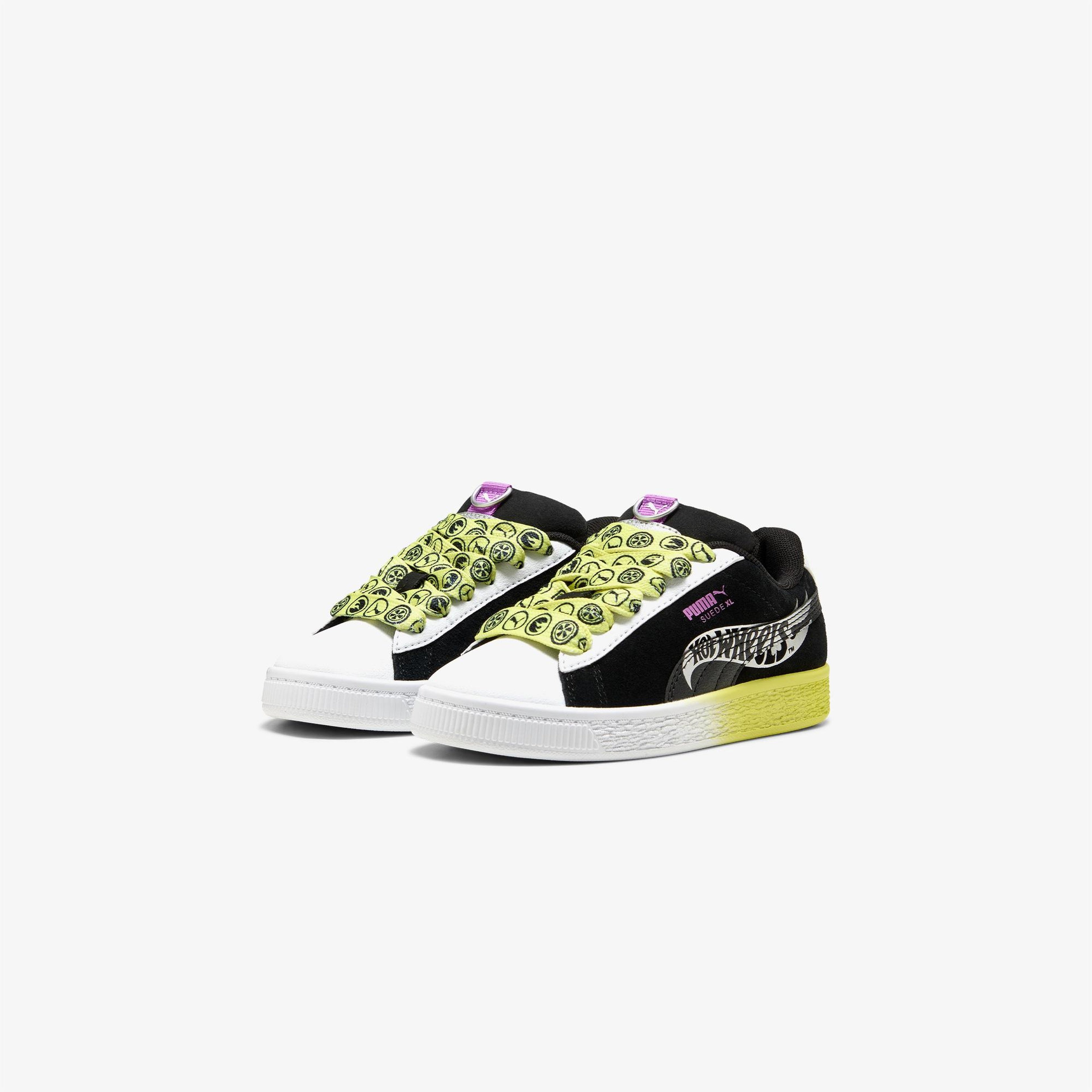 Puma X Hot Wheels Suede XL Çocuk Sarı/Siyah Spor Ayakkabı