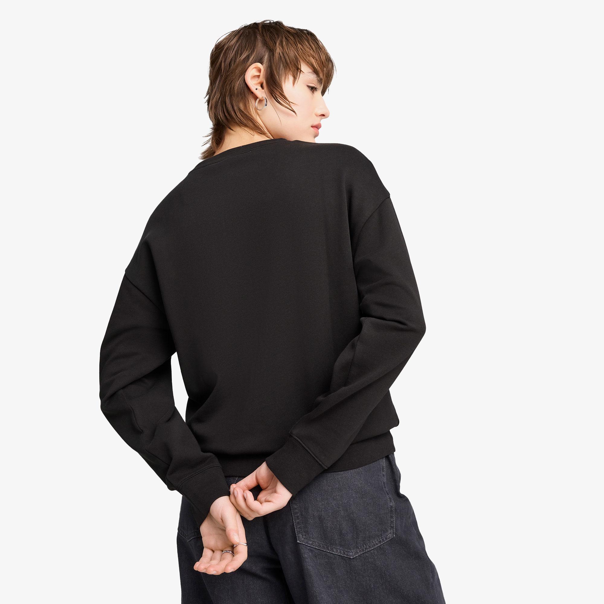 Puma Elevated Essentials Comfort Crew Kadın Siyah Sweatshirt