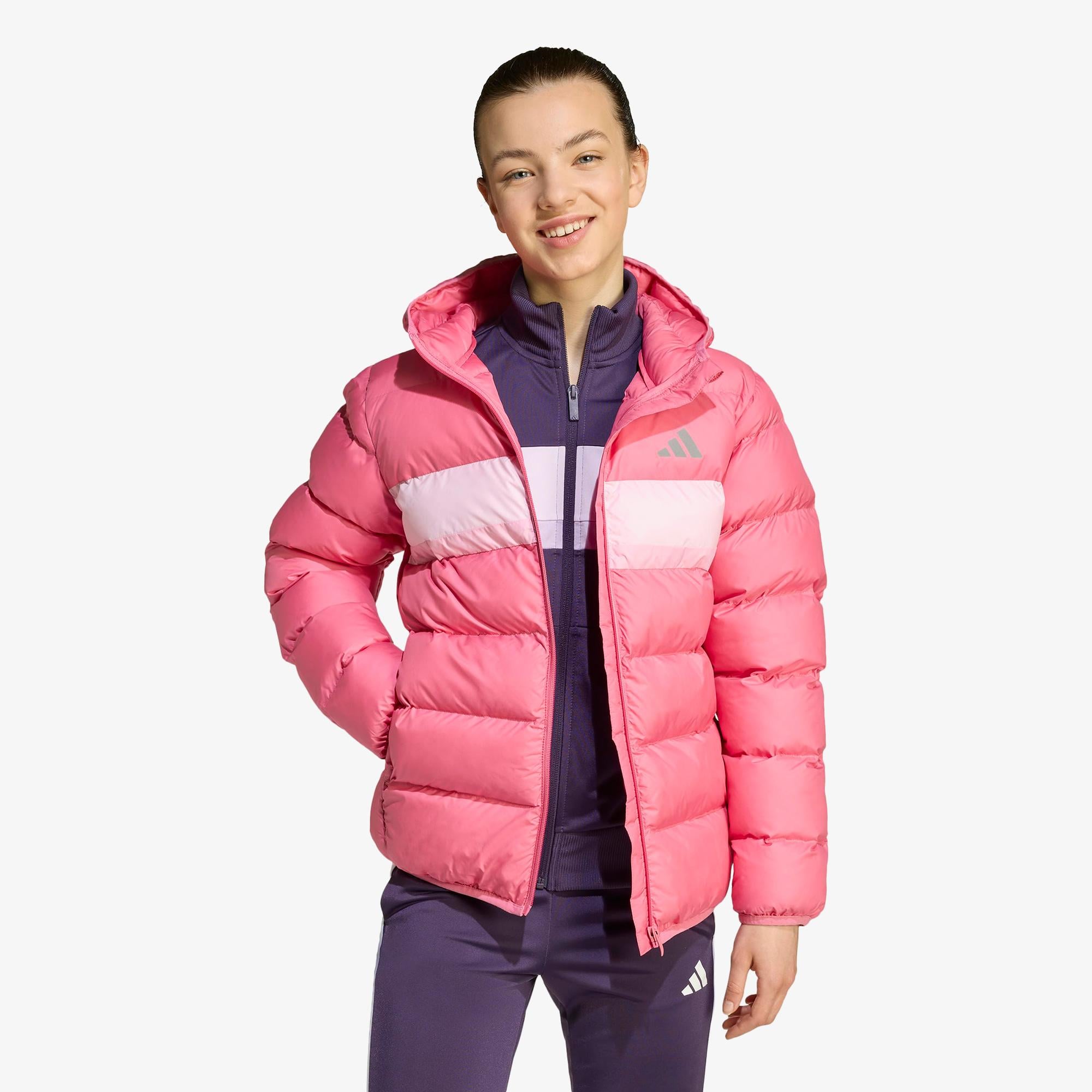 adidas Sentetik Dolgulu Çocuk Pembe Mont