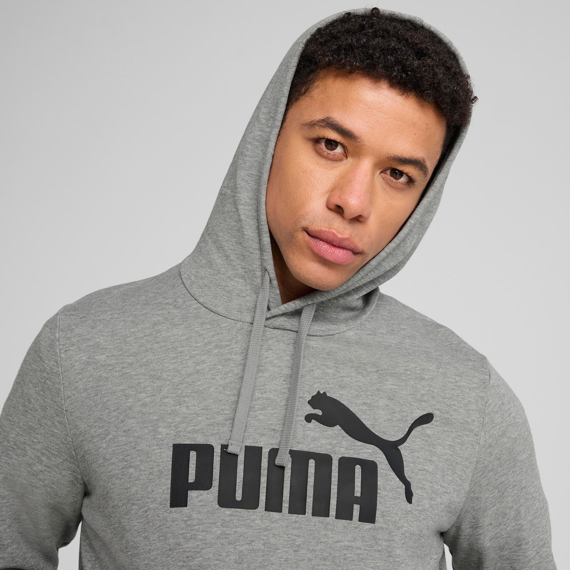 Puma Essential No. 1 Logo Erkek Gri Sweatshirt
