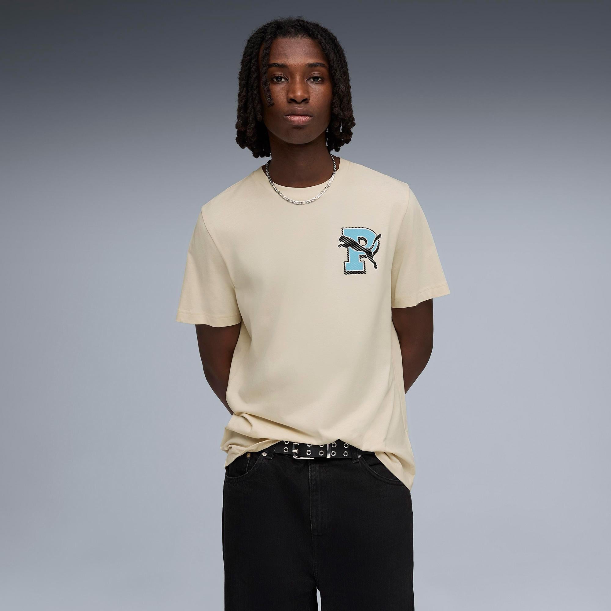 Puma Graphic Erkek Krem T-Shirt