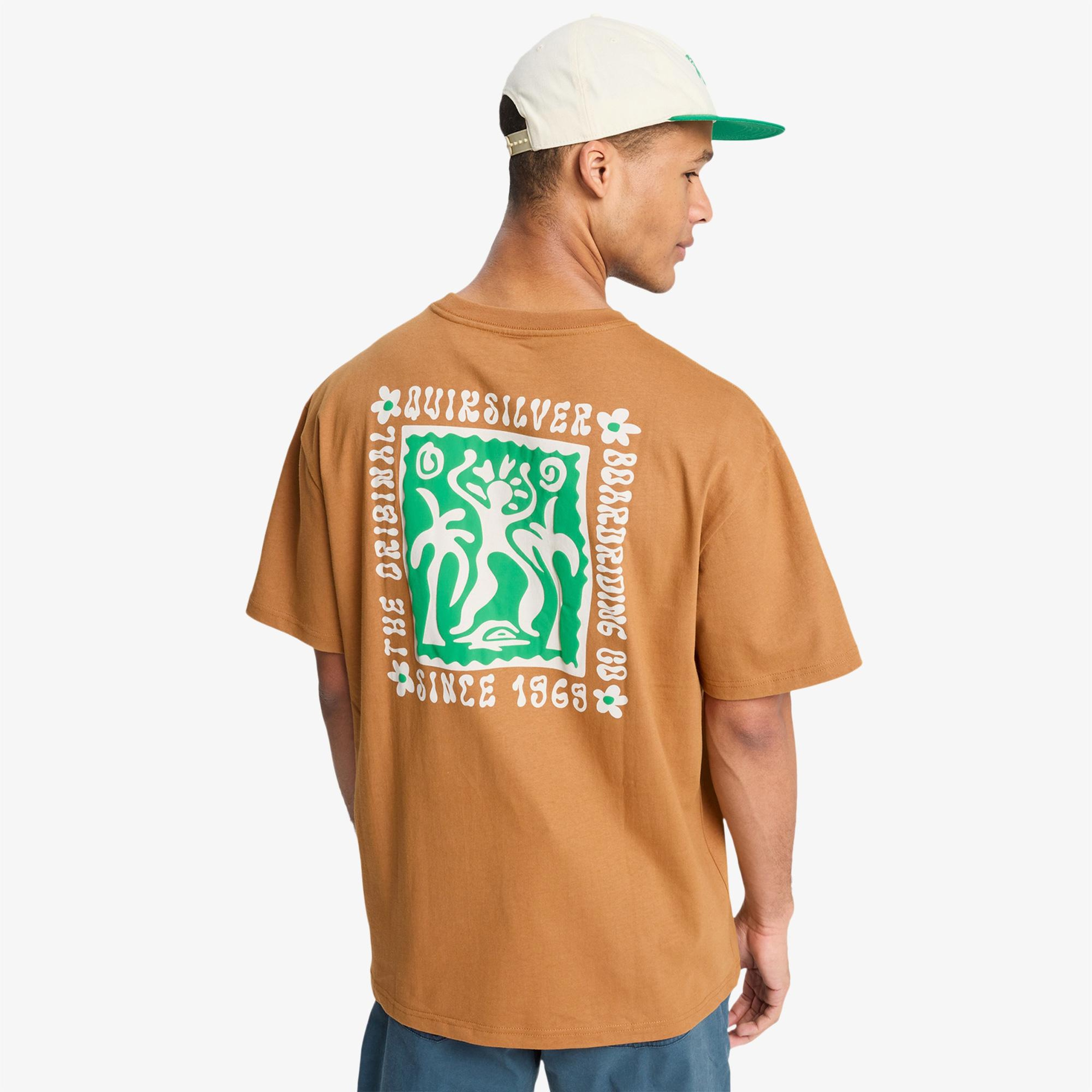 Quiksilver Serenity Splash Erkek Kahvrerengi T-Shirt