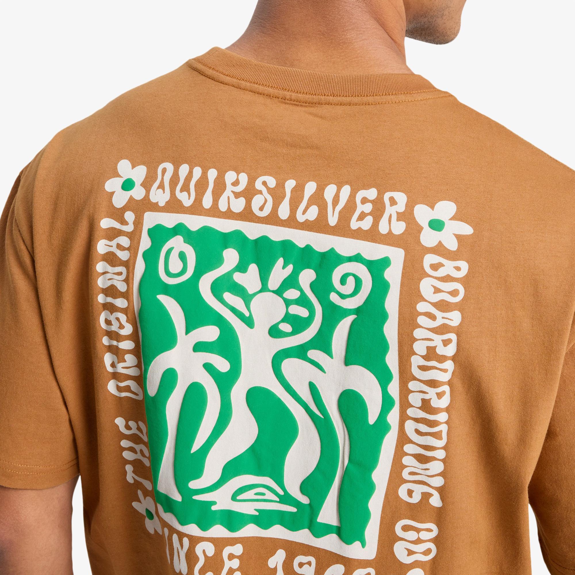 Quiksilver Serenity Splash Erkek Kahvrerengi T-Shirt