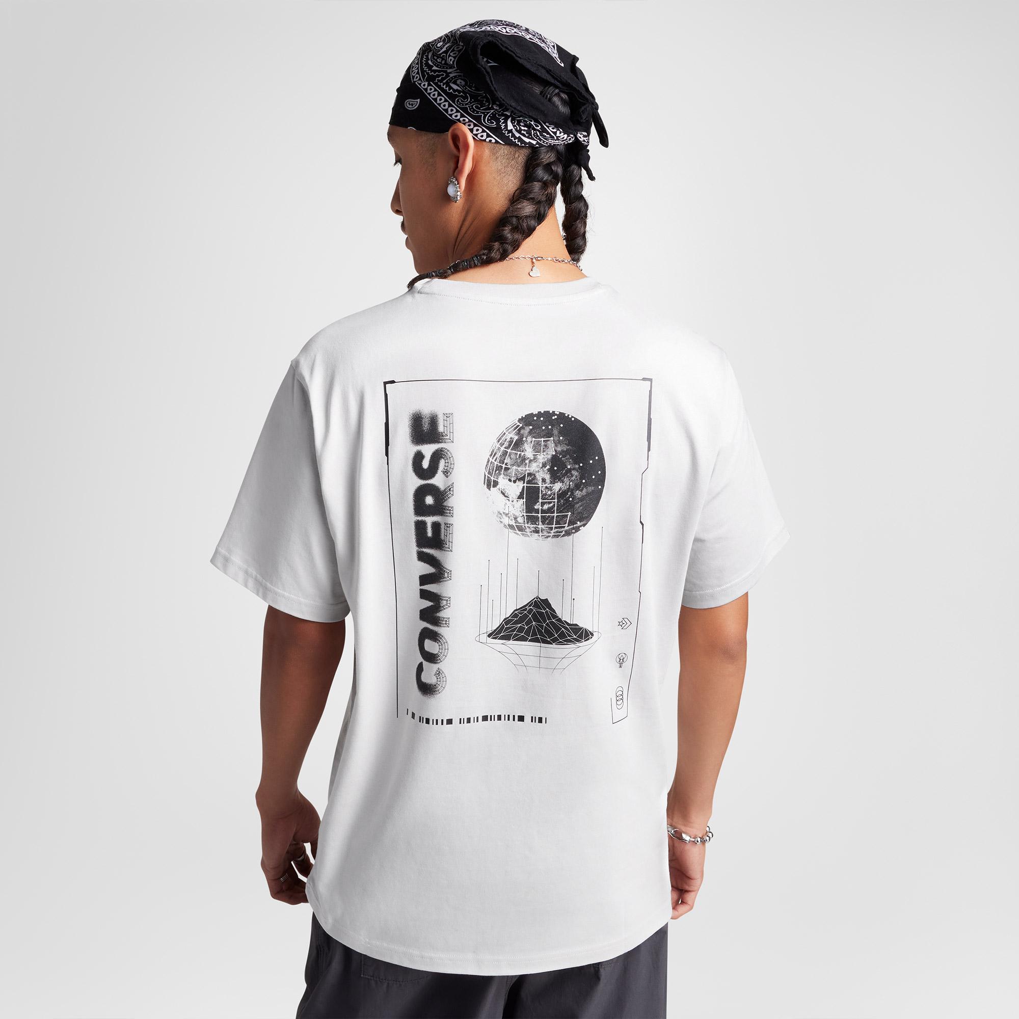 Converse Erkek Grafik Baskılı Beyaz T-Shirt