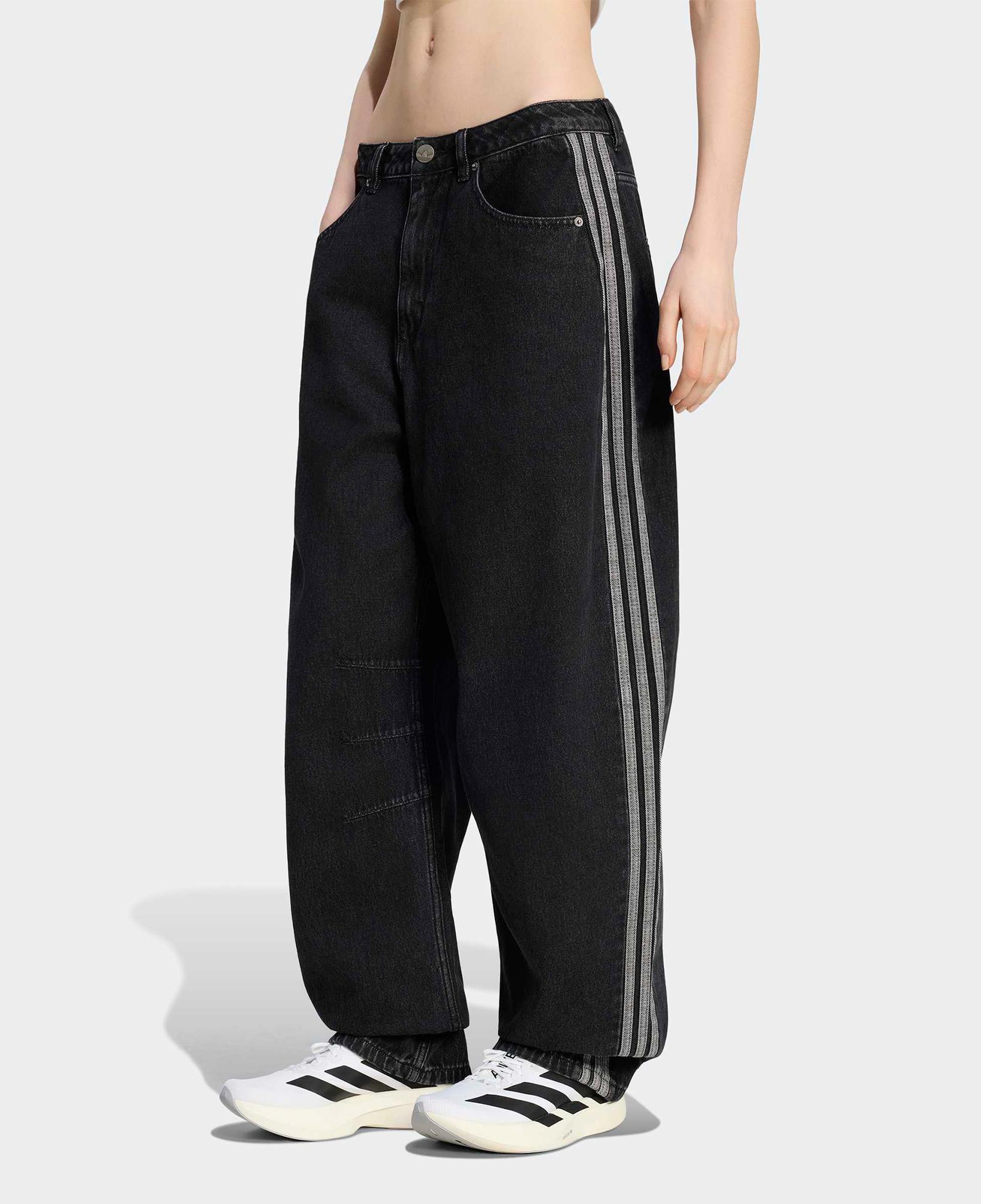 adidas High Rise Barrel Kadın Siyah Jean Pantolon