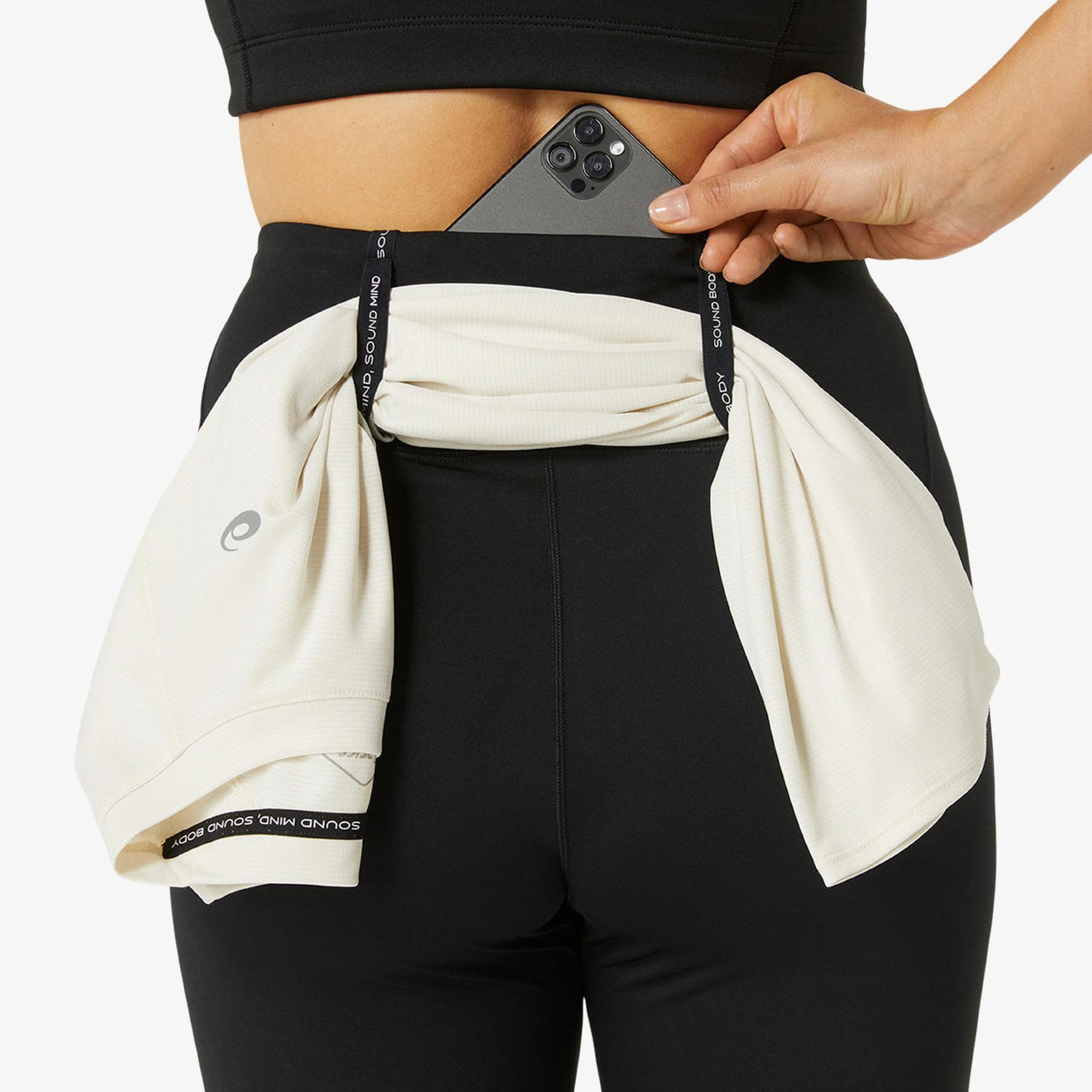 Asics Road High Waist Kadın Siyah Koşu Taytı