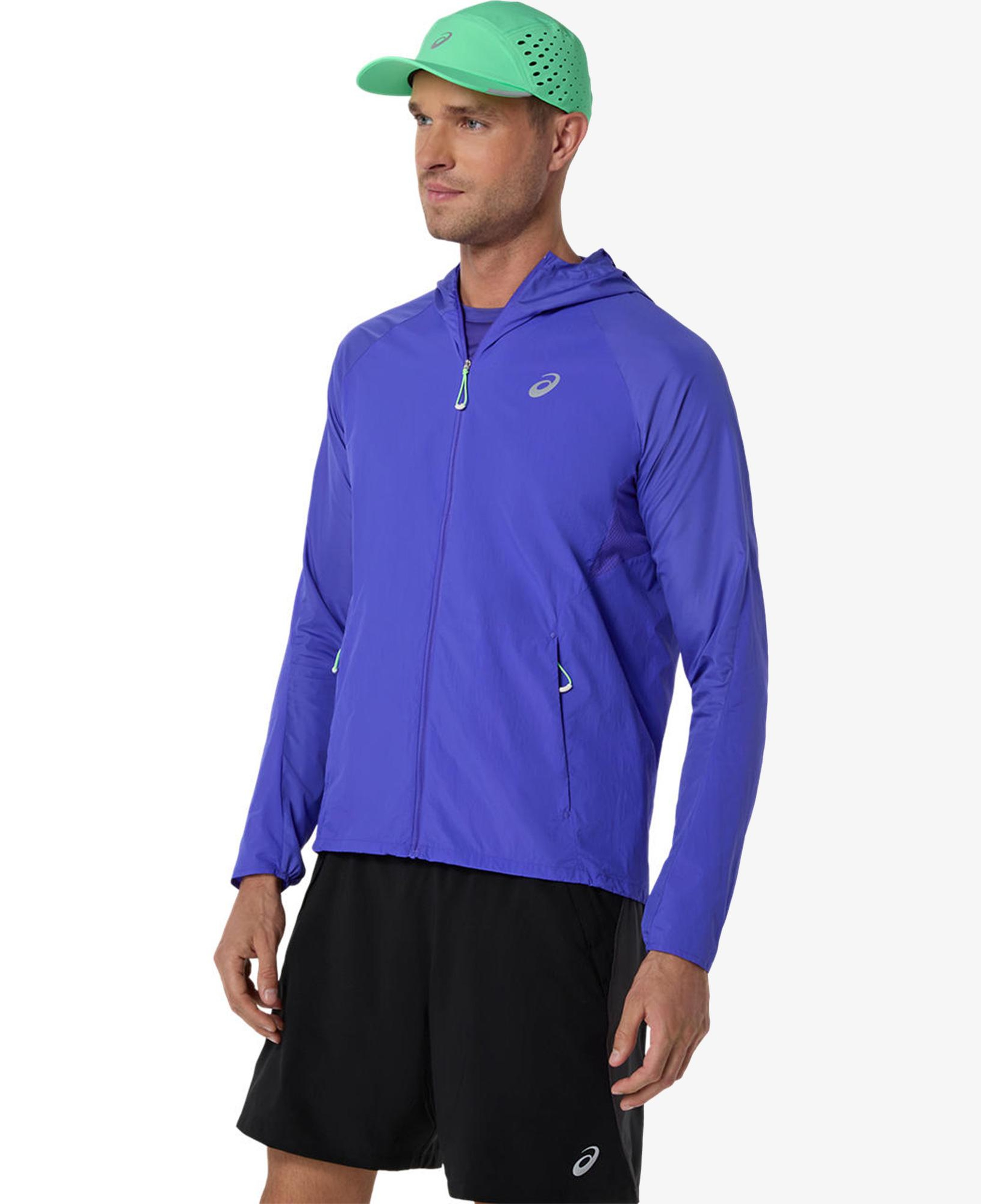 Asics Road Packable Erkek Lacivert Koşu Ceket