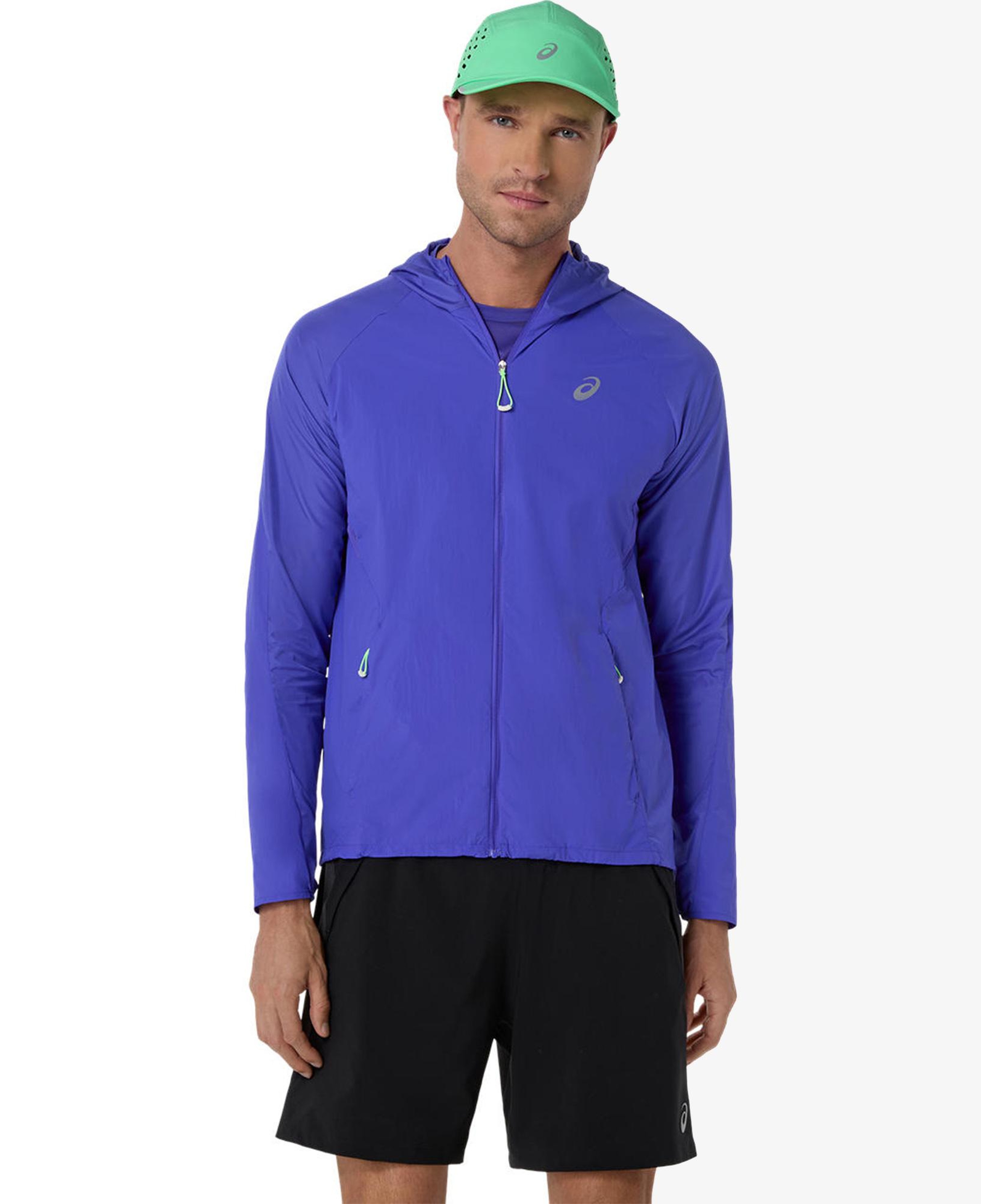 Asics Road Packable Erkek Lacivert Koşu Ceket