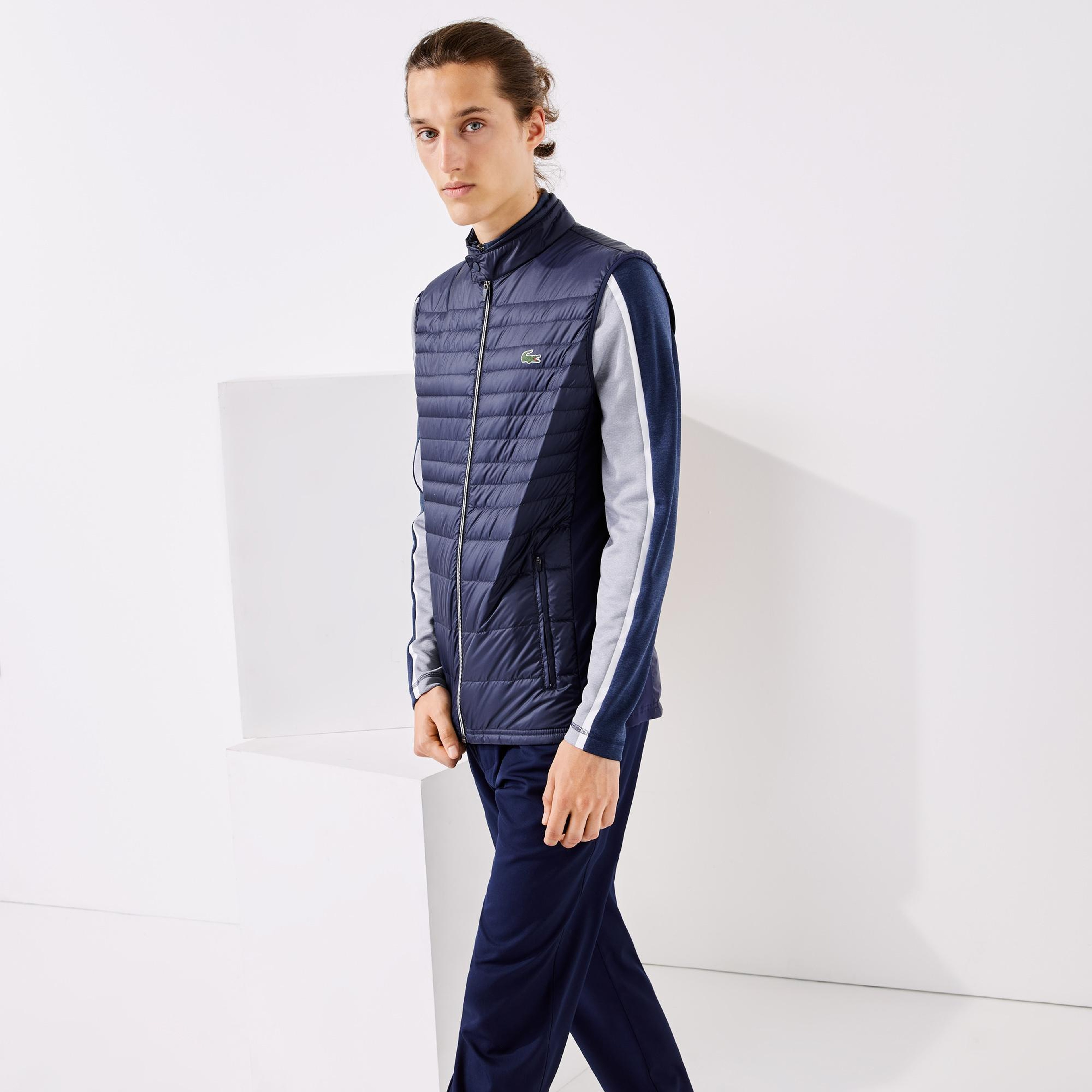 Lacoste SPORT Erkek Dik Yaka Kapitone Lacivert Yelek