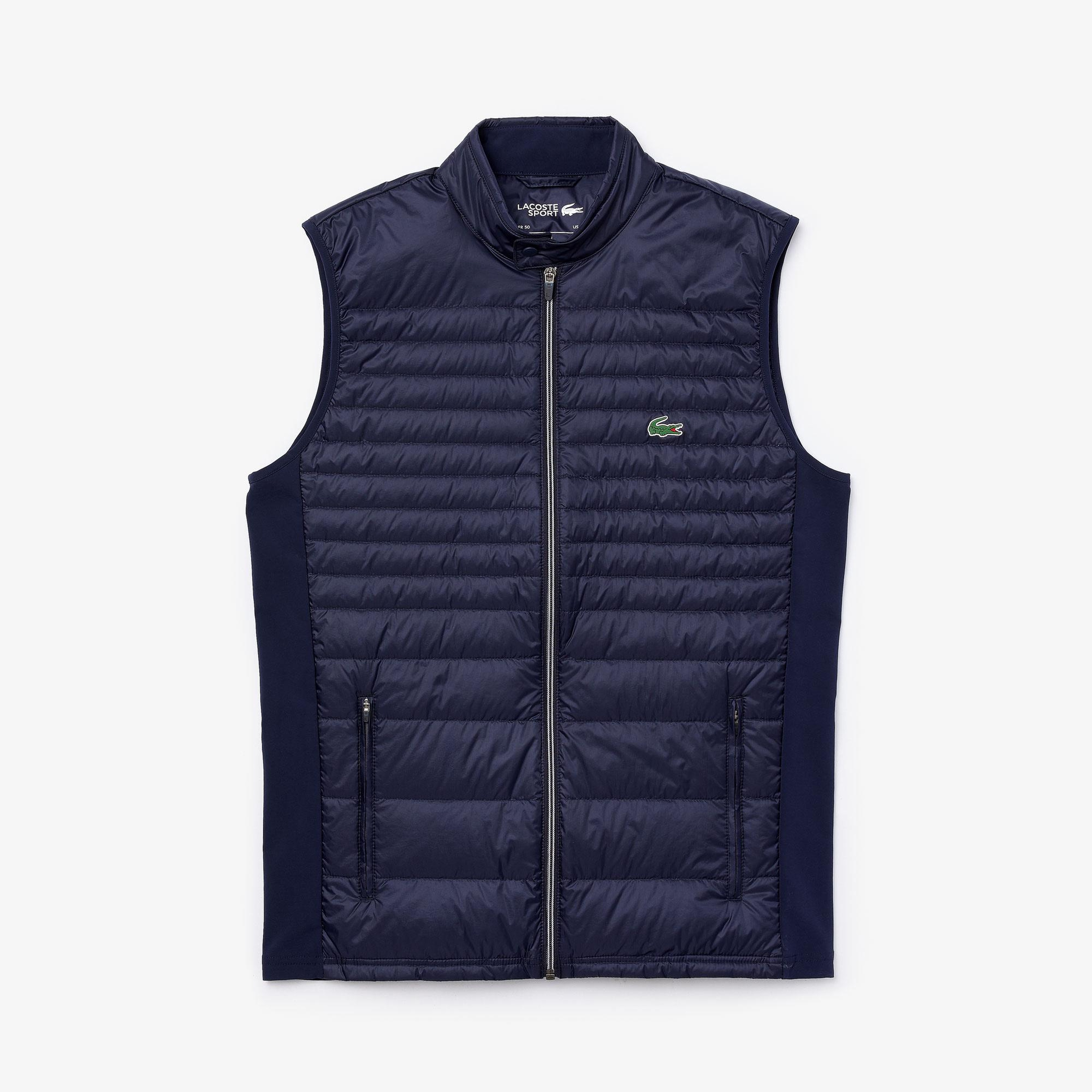 Lacoste SPORT Erkek Dik Yaka Kapitone Lacivert Yelek