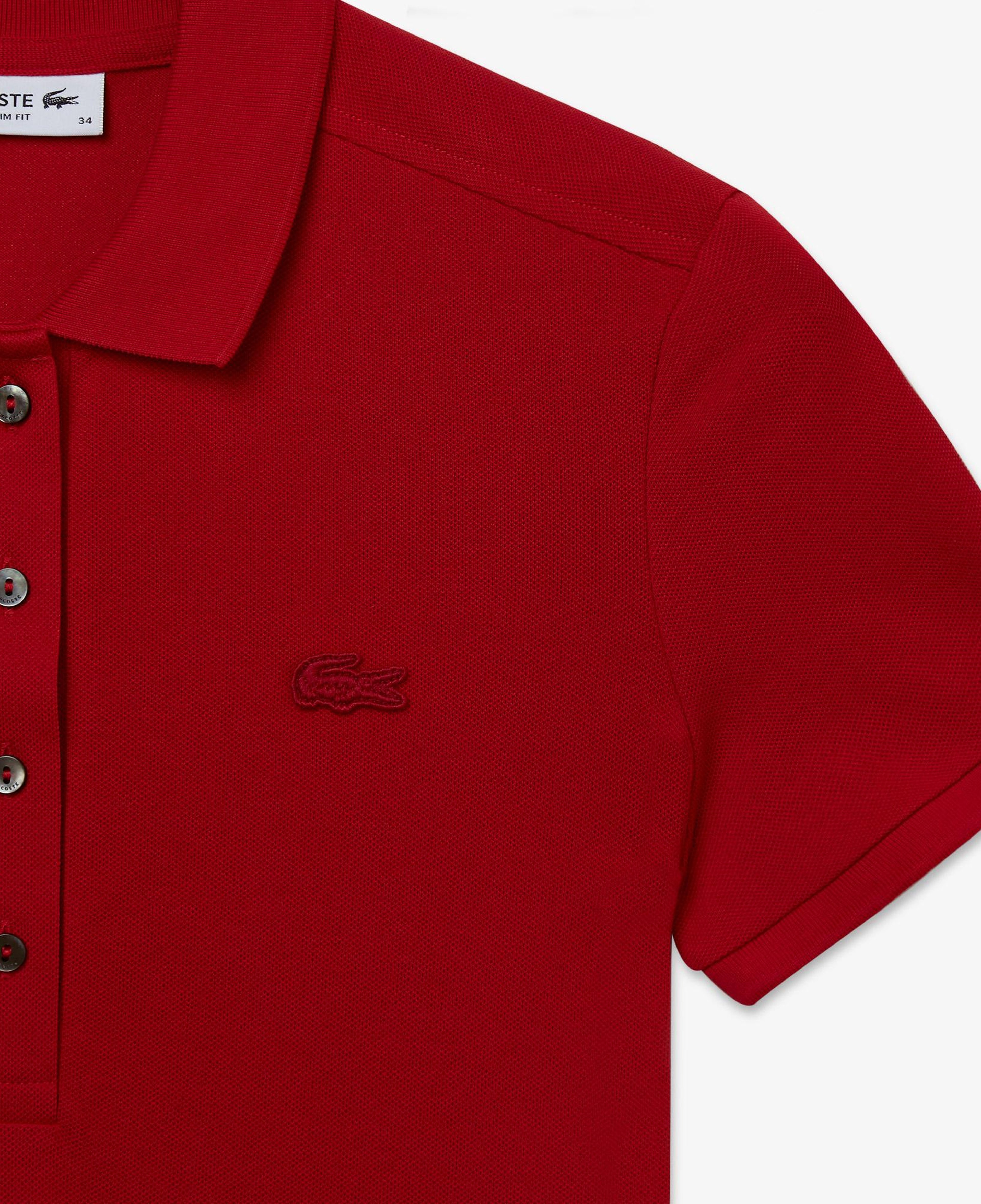 Kadın Slim Fit Kırmızı Polo