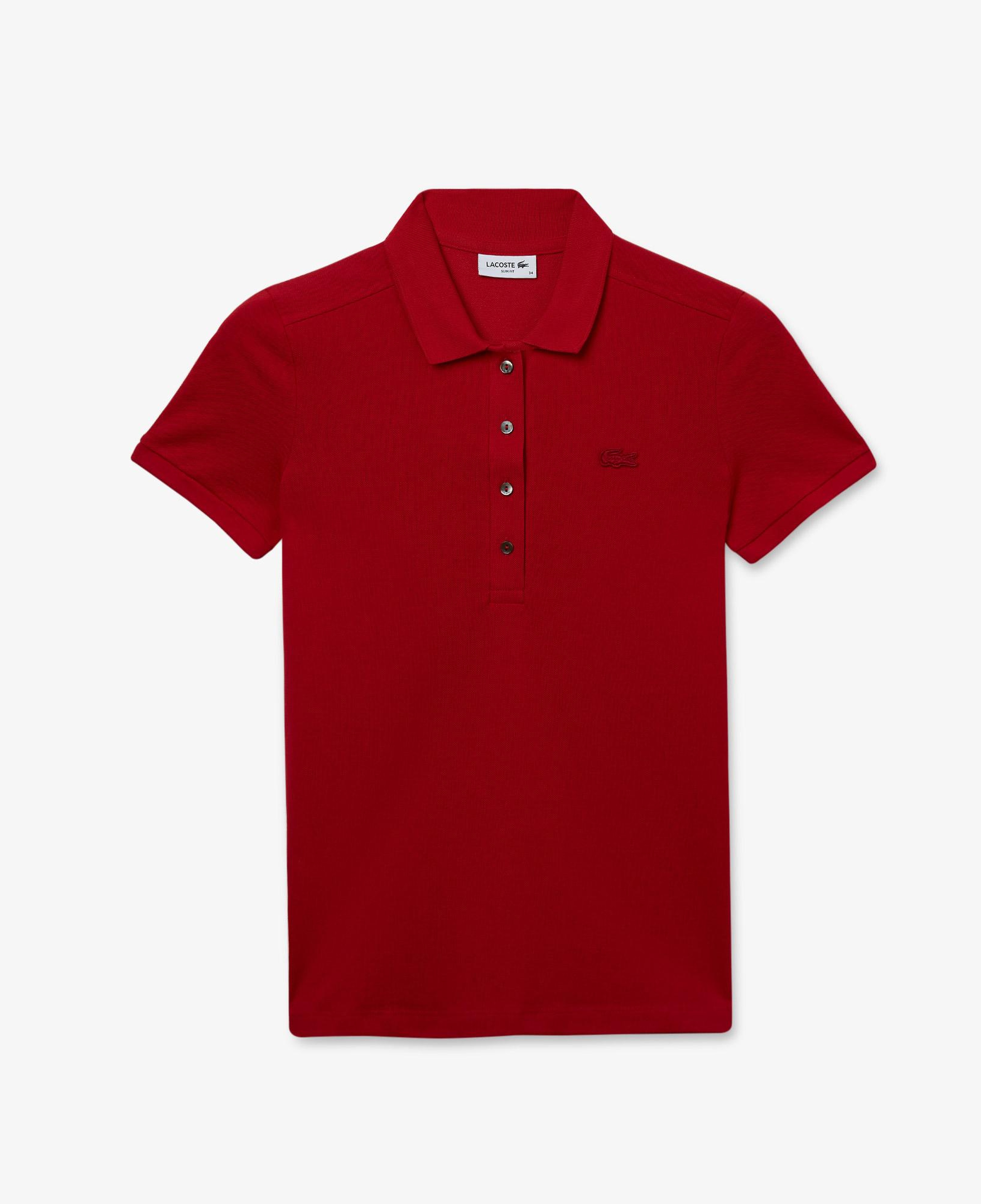 Kadın Slim Fit Kırmızı Polo