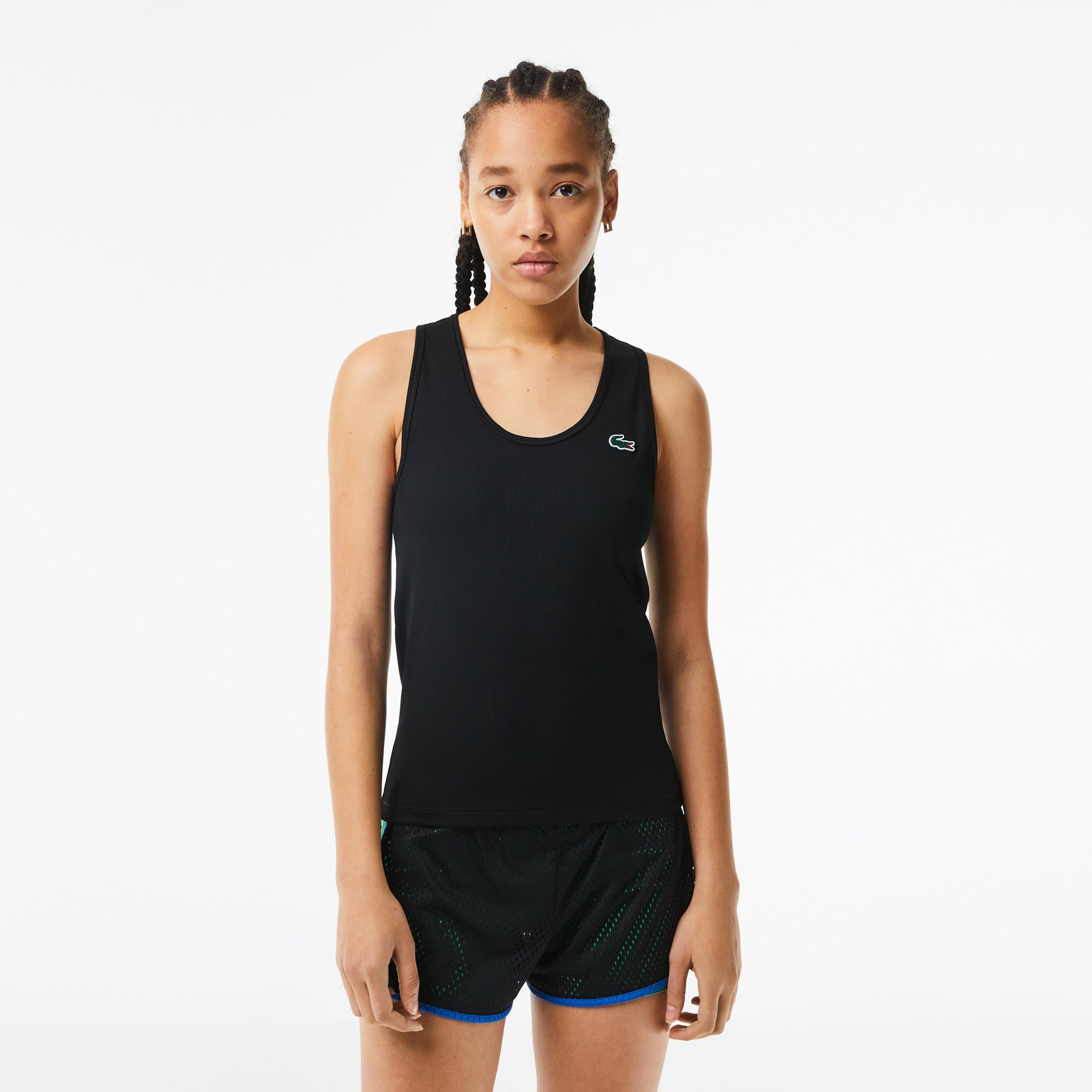 SPORT Kadın Slim Fit Bisiklet Yaka Siyah T-Shirt