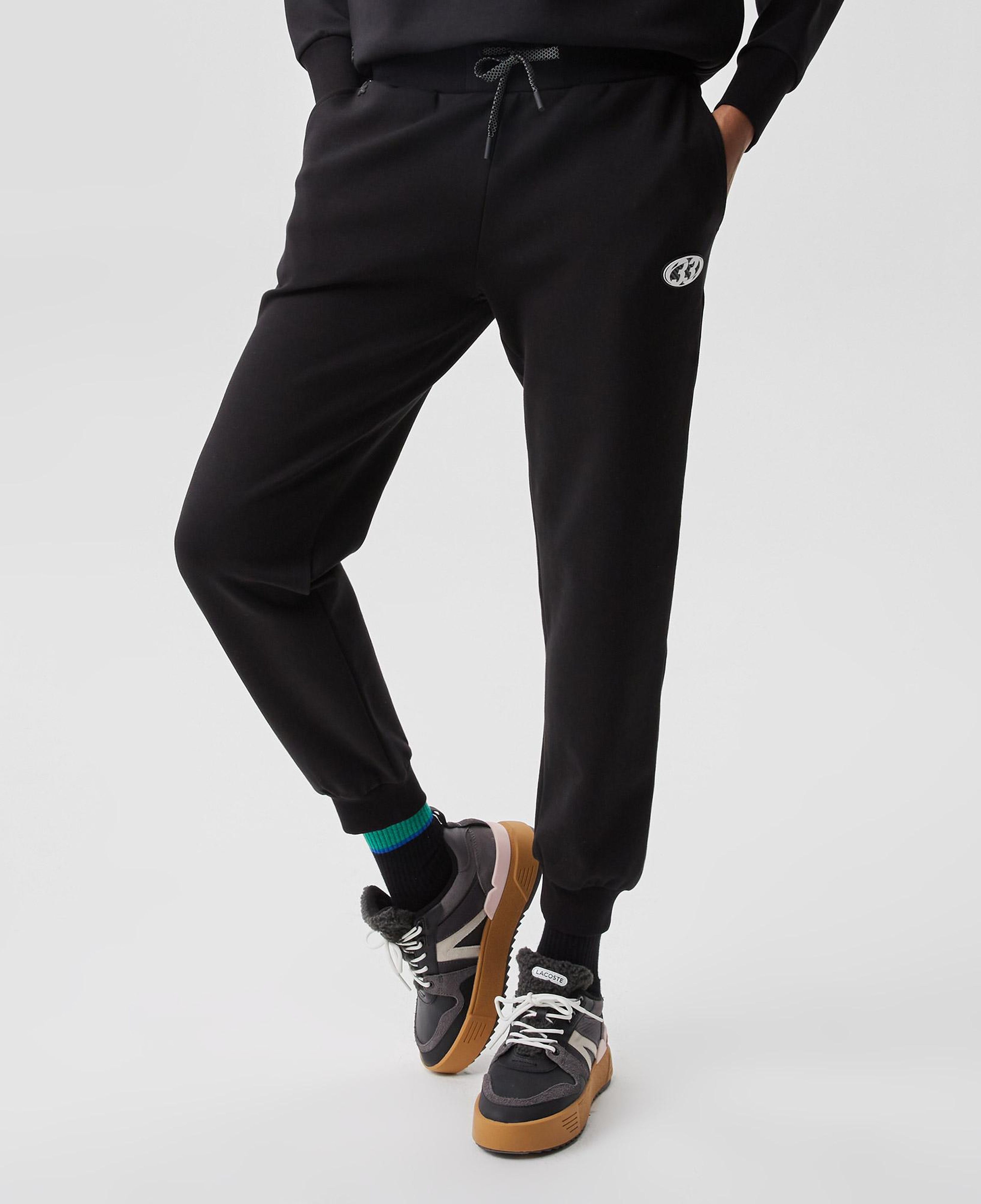Kadın Slim Fit Baskılı Siyah Eşofman Altı