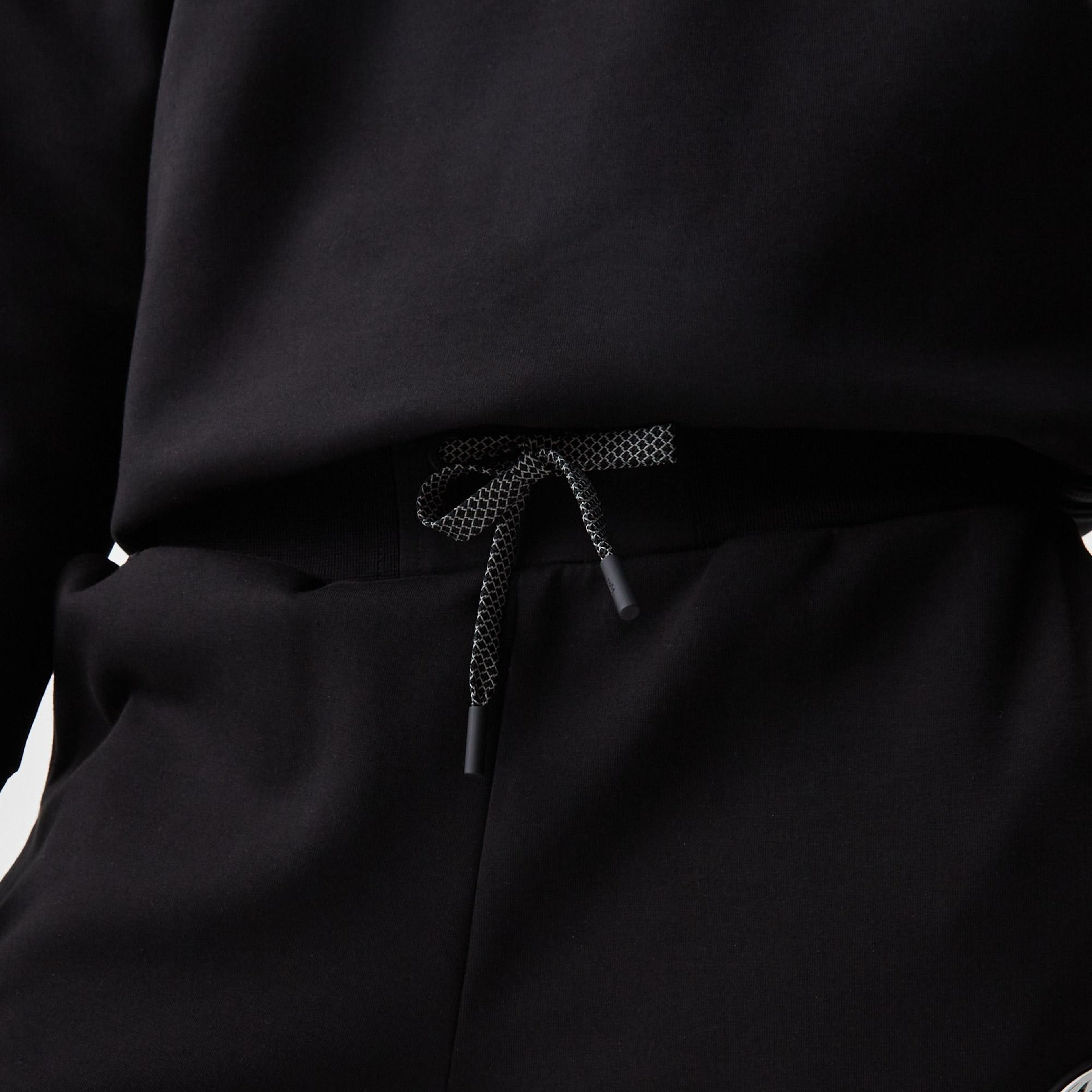 Kadın Slim Fit Baskılı Siyah Eşofman Altı