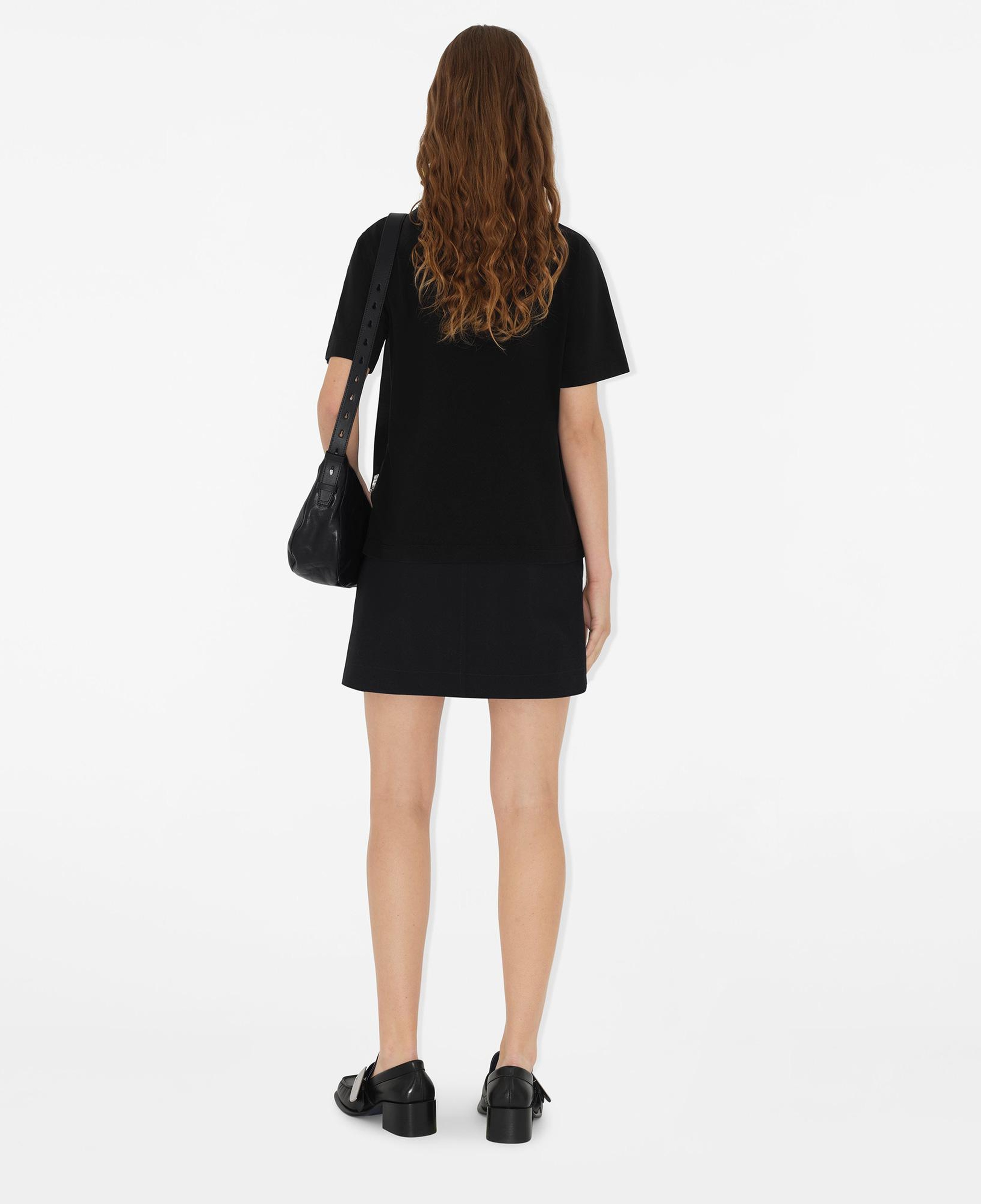Burberry For Daisy Logo Cotton Kadın Siyah T-Shirt