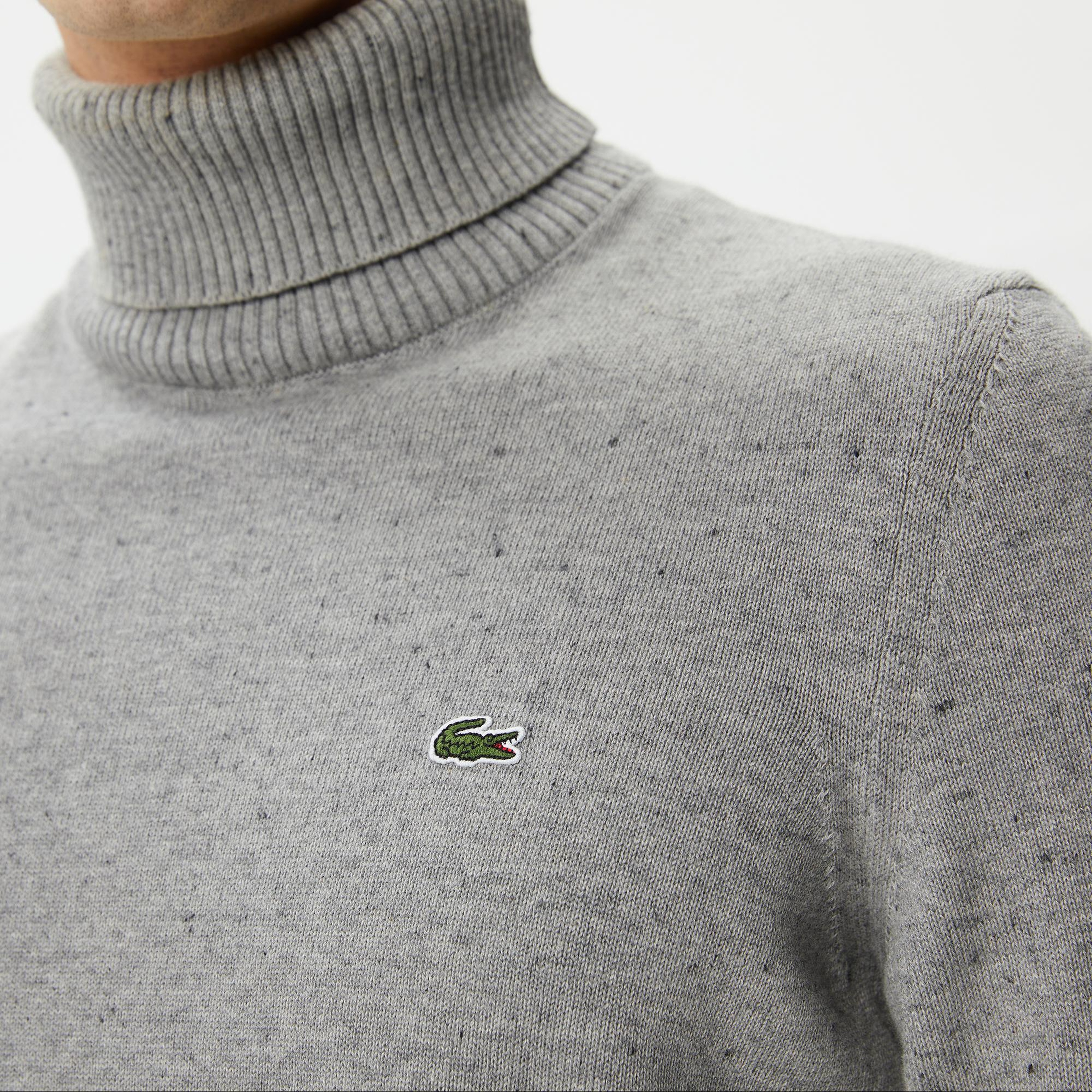 Lacoste Erkek Gri Boğazlı Kazak