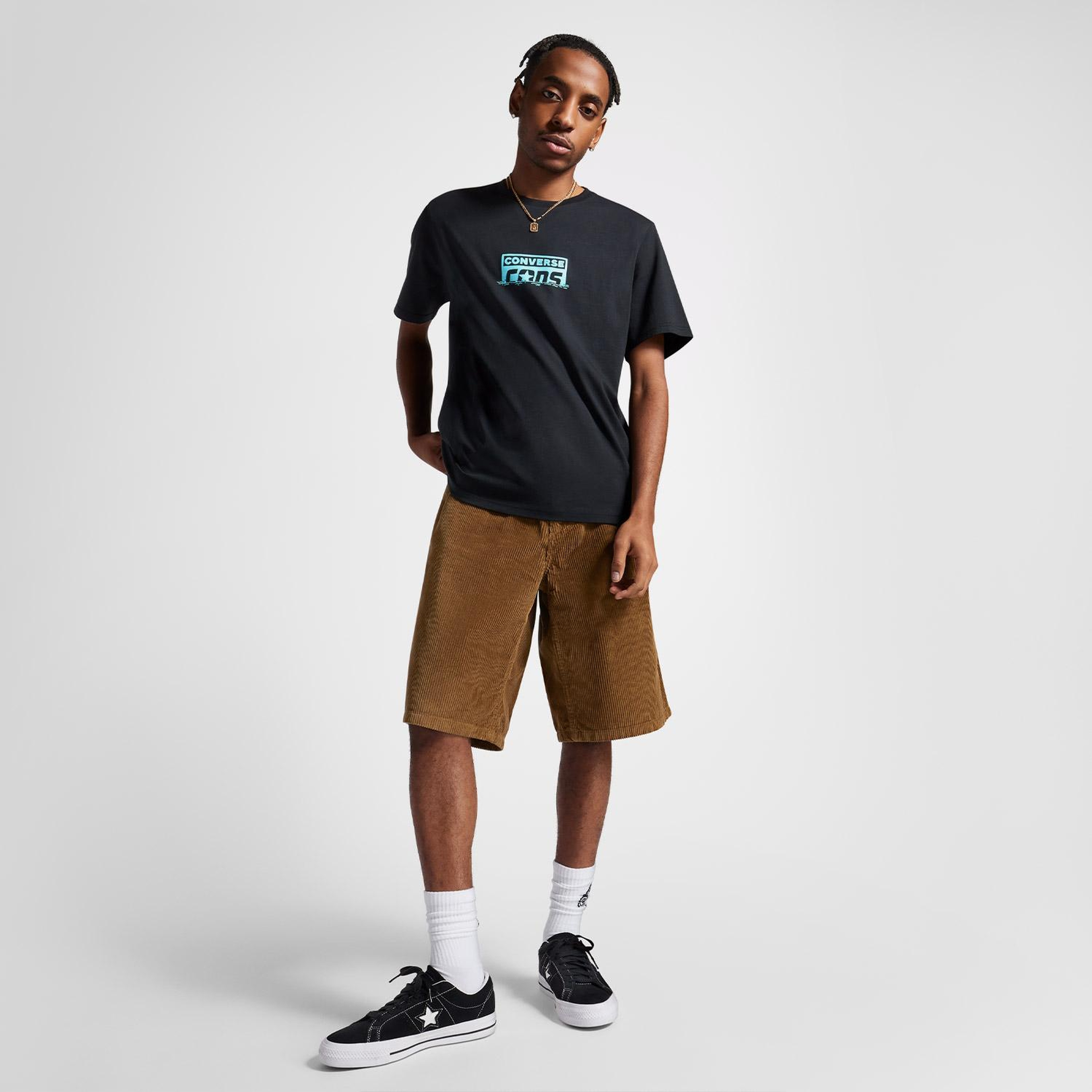 Converse Skeleton Water Ski Erkek Siyah T-Shirt